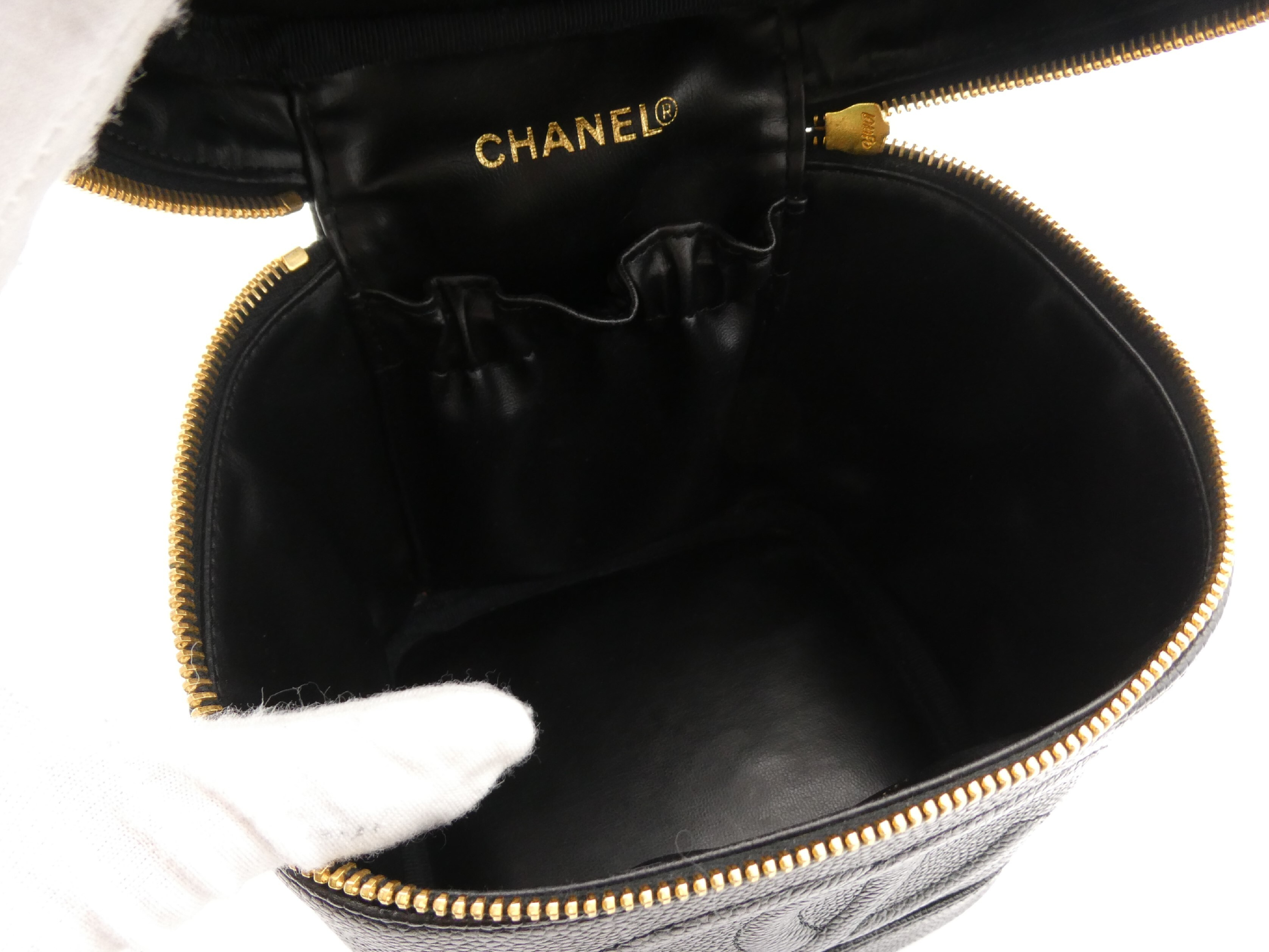 Coco Mark Caviar Skin Vanity Bag — view 7