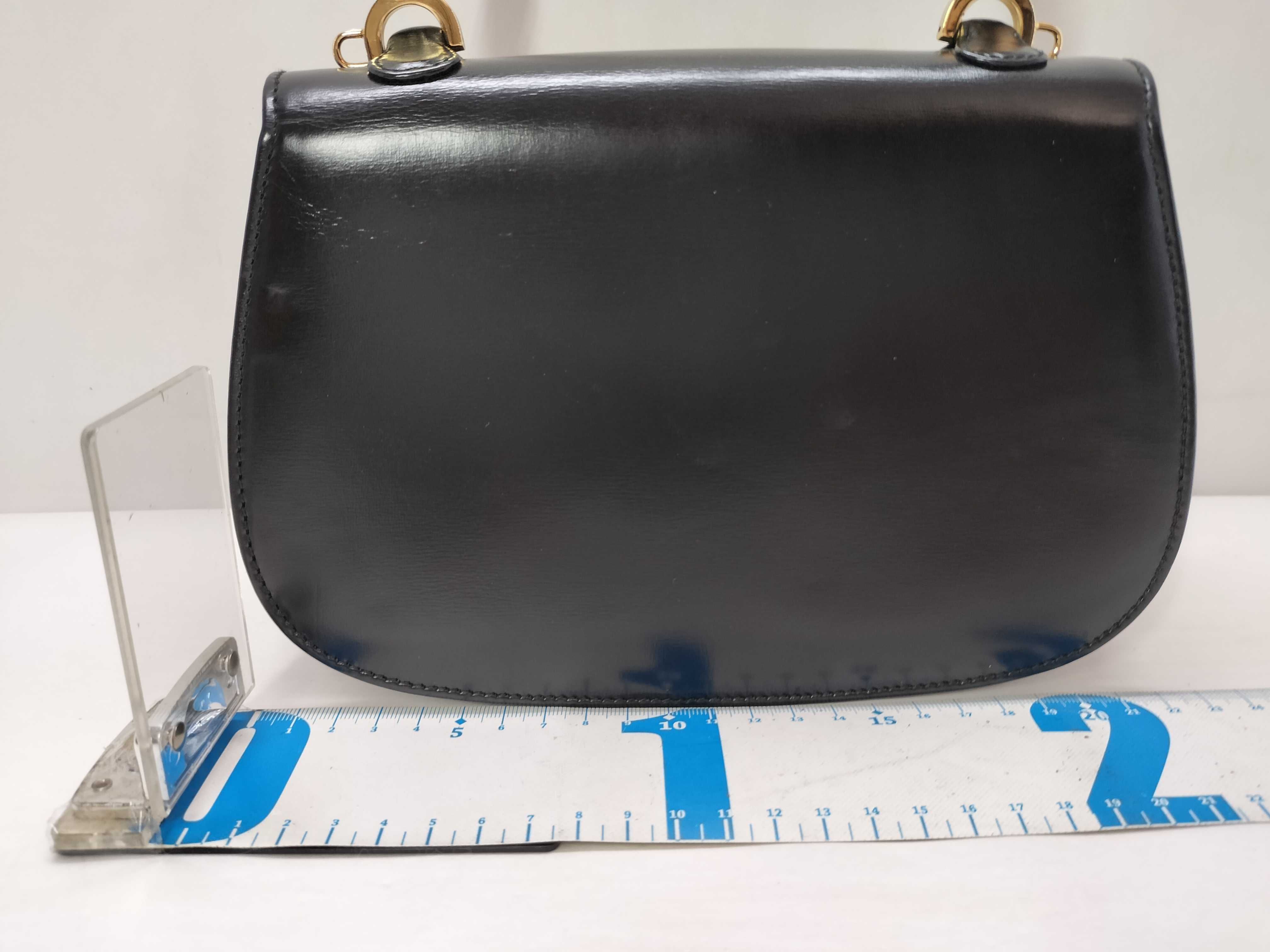 Bamboo Handbag, Leather, Black with Gold Hardware, 00020460188 — view 2