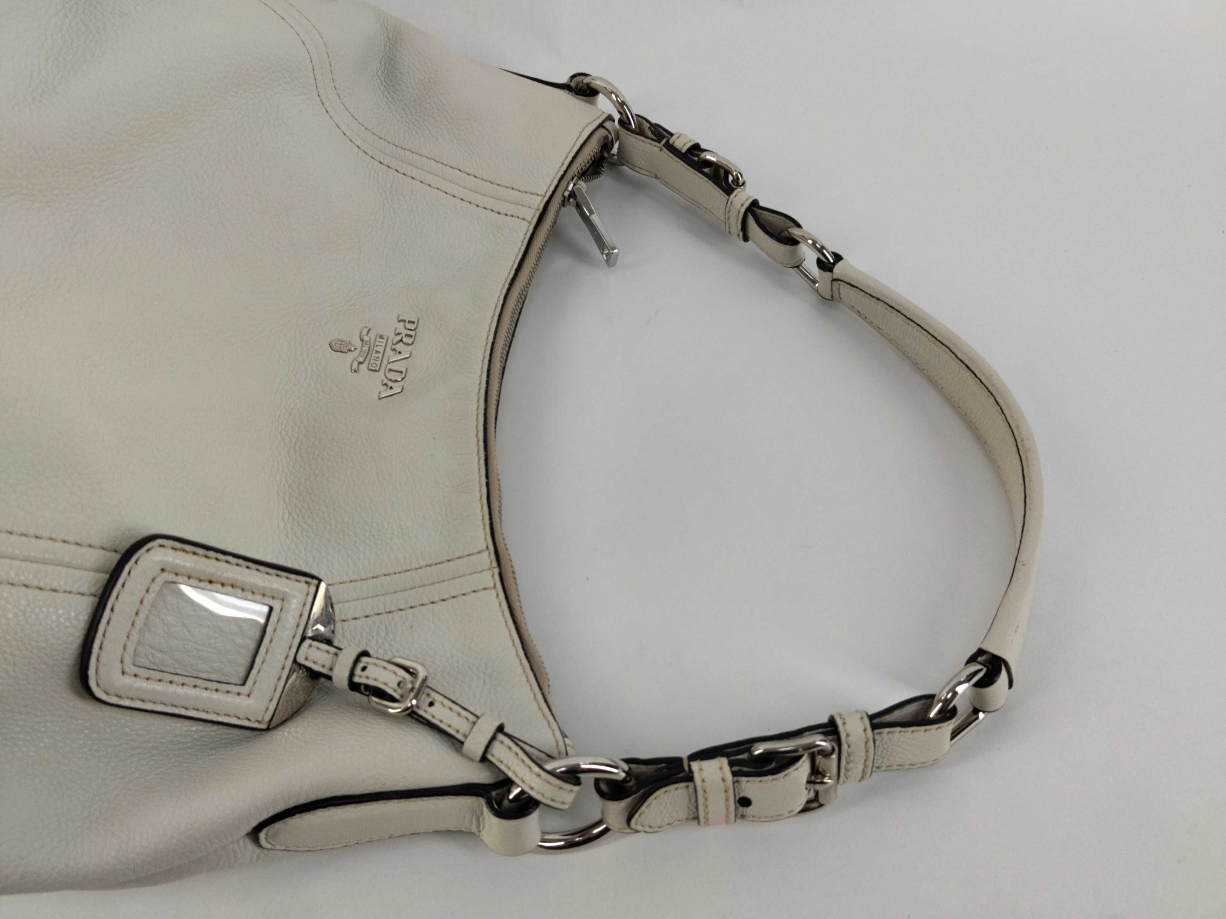 Leather Tote Bag White Tote Bag — view 3