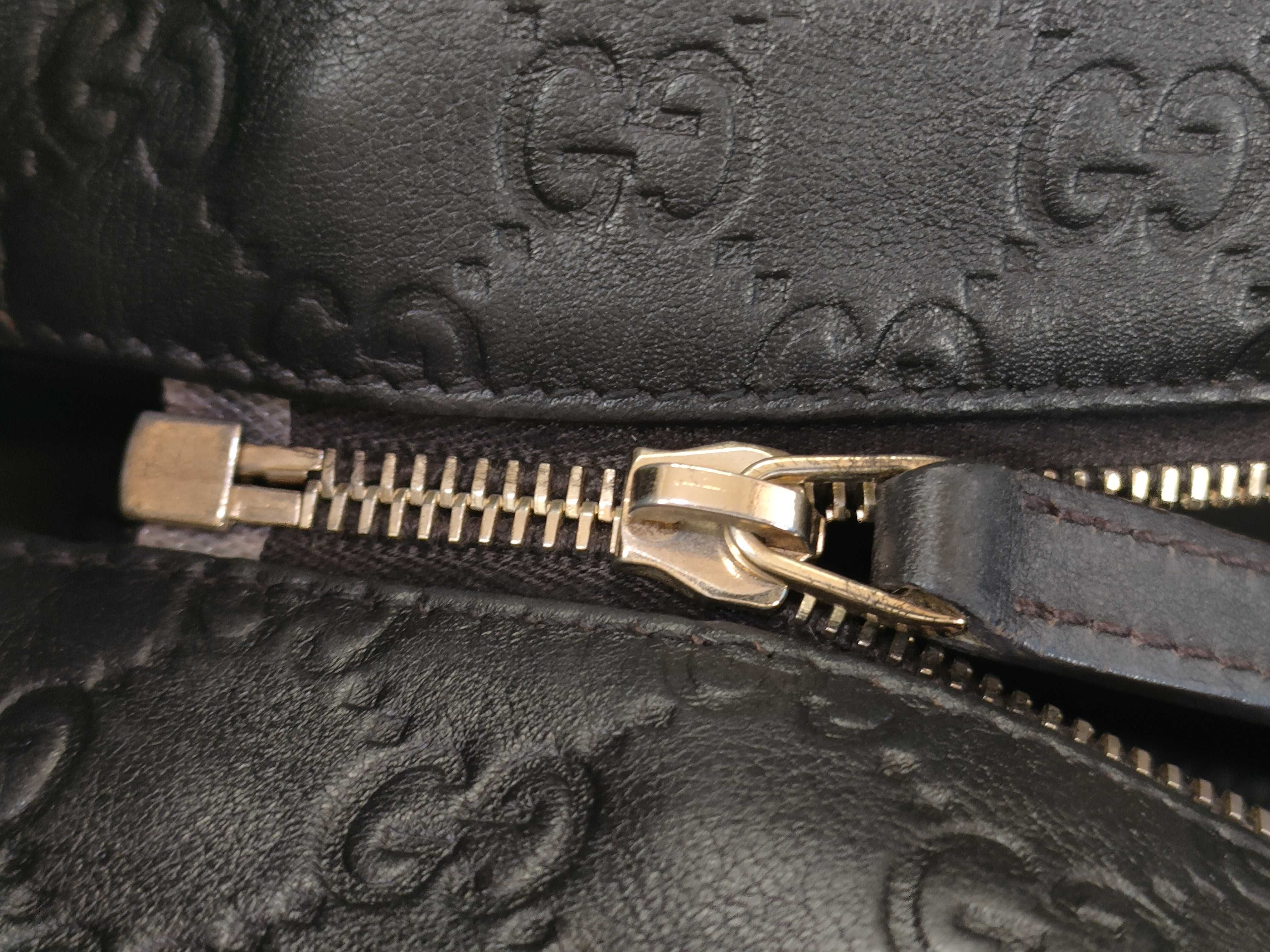 Shima GG Logo Leather Shopper Shoulder Bag Tote Bag — view 15