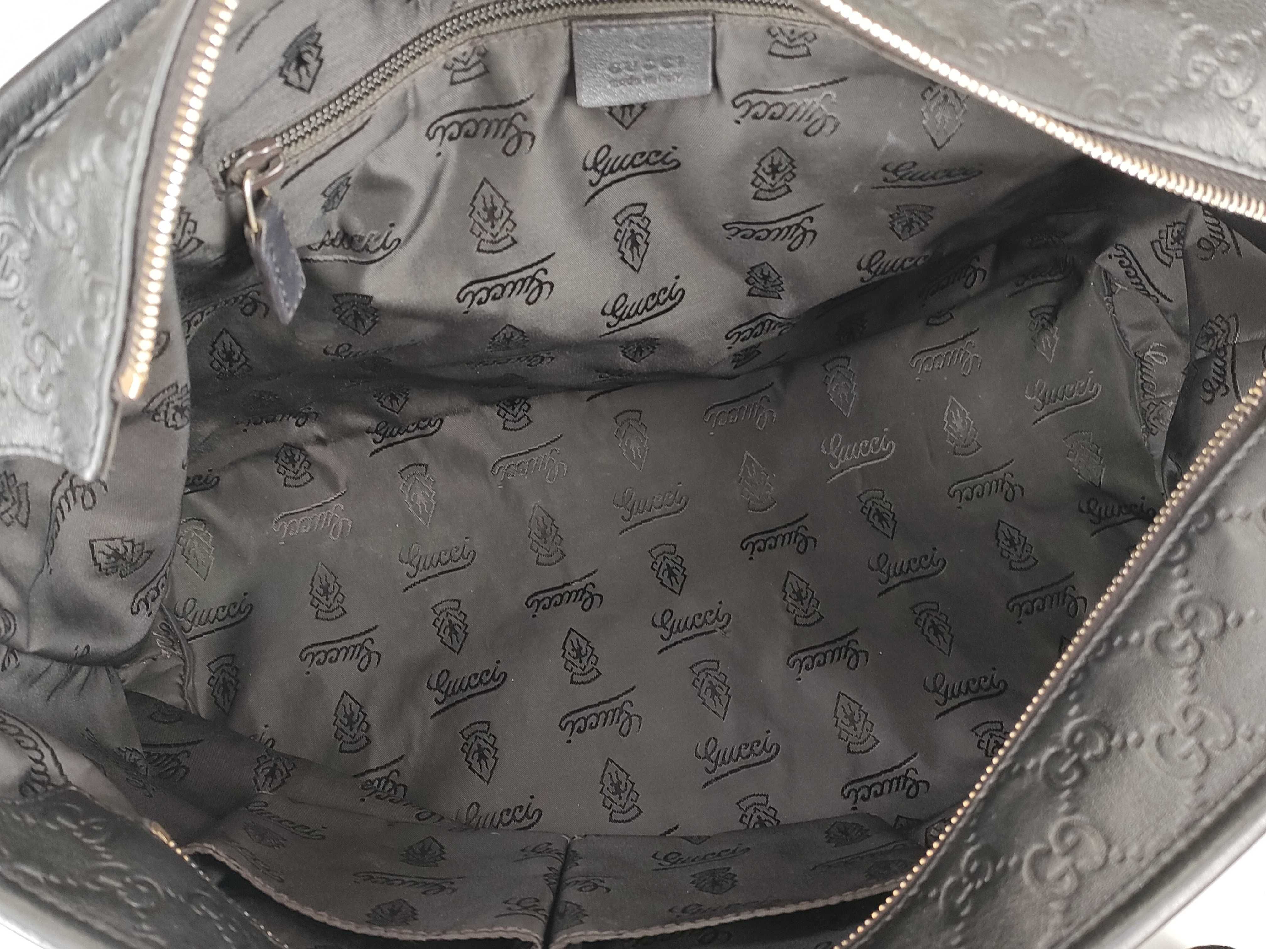 Shima GG Logo Leather Shopper Shoulder Bag Tote Bag — view 10