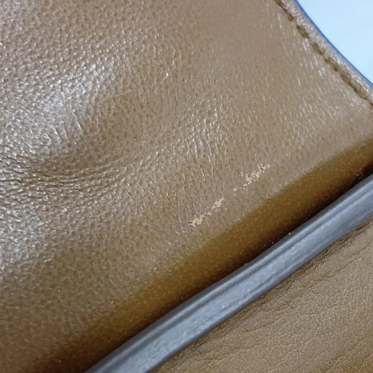 Trapeze Leather x Suede 2-Way Handbag Brown x Blue — view 13
