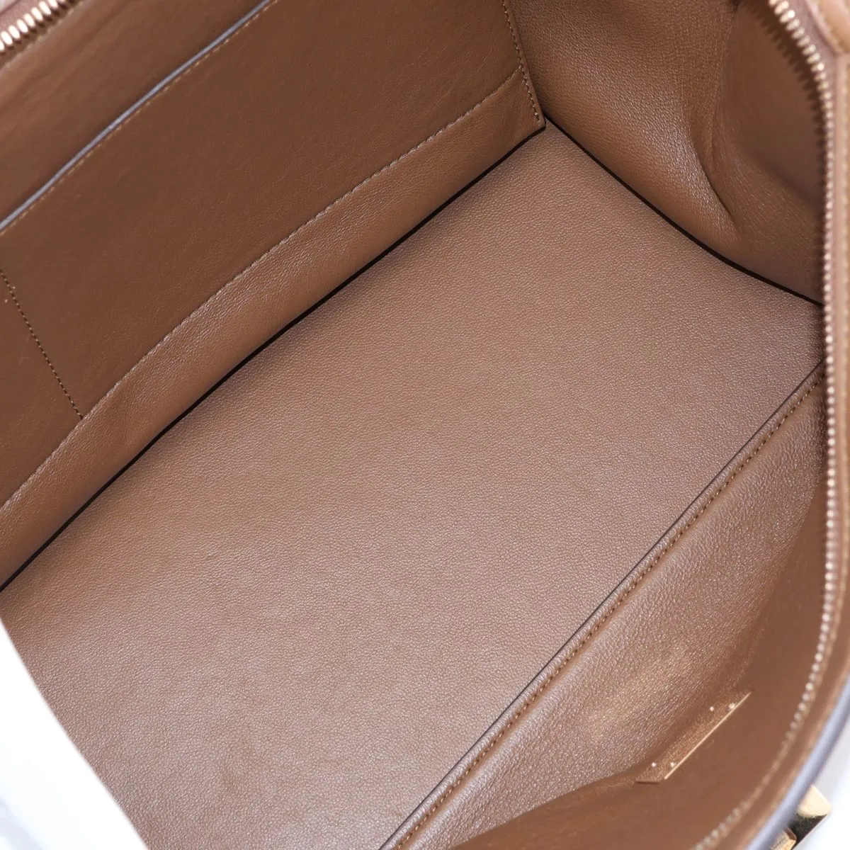 Trapeze Leather x Suede 2-Way Handbag Brown x Blue — view 8