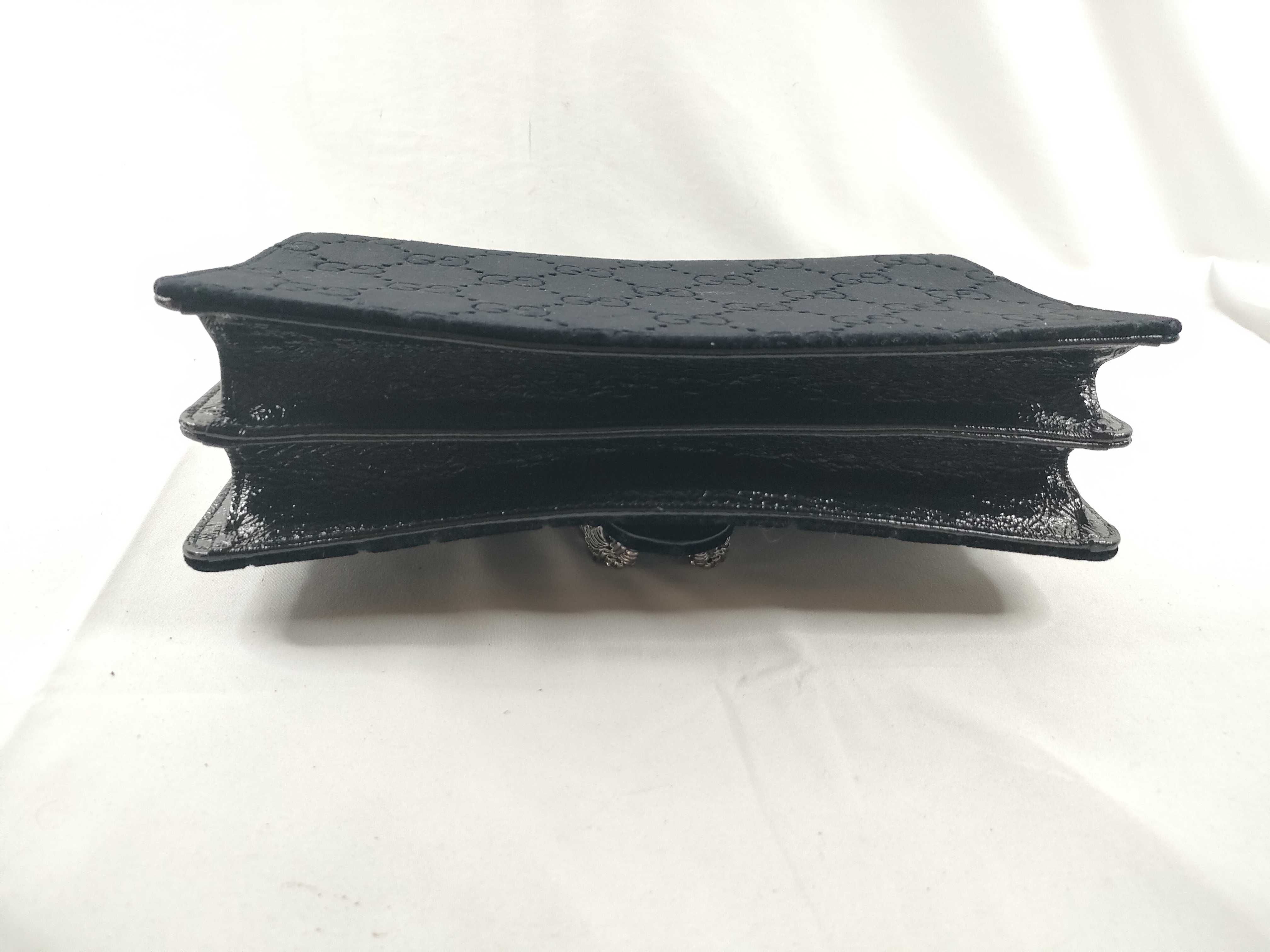 FR- GG Velvet Dionysus velour x patent leather Chain Shoulder Bag BLACK 4 Shoulder Bag — view 4