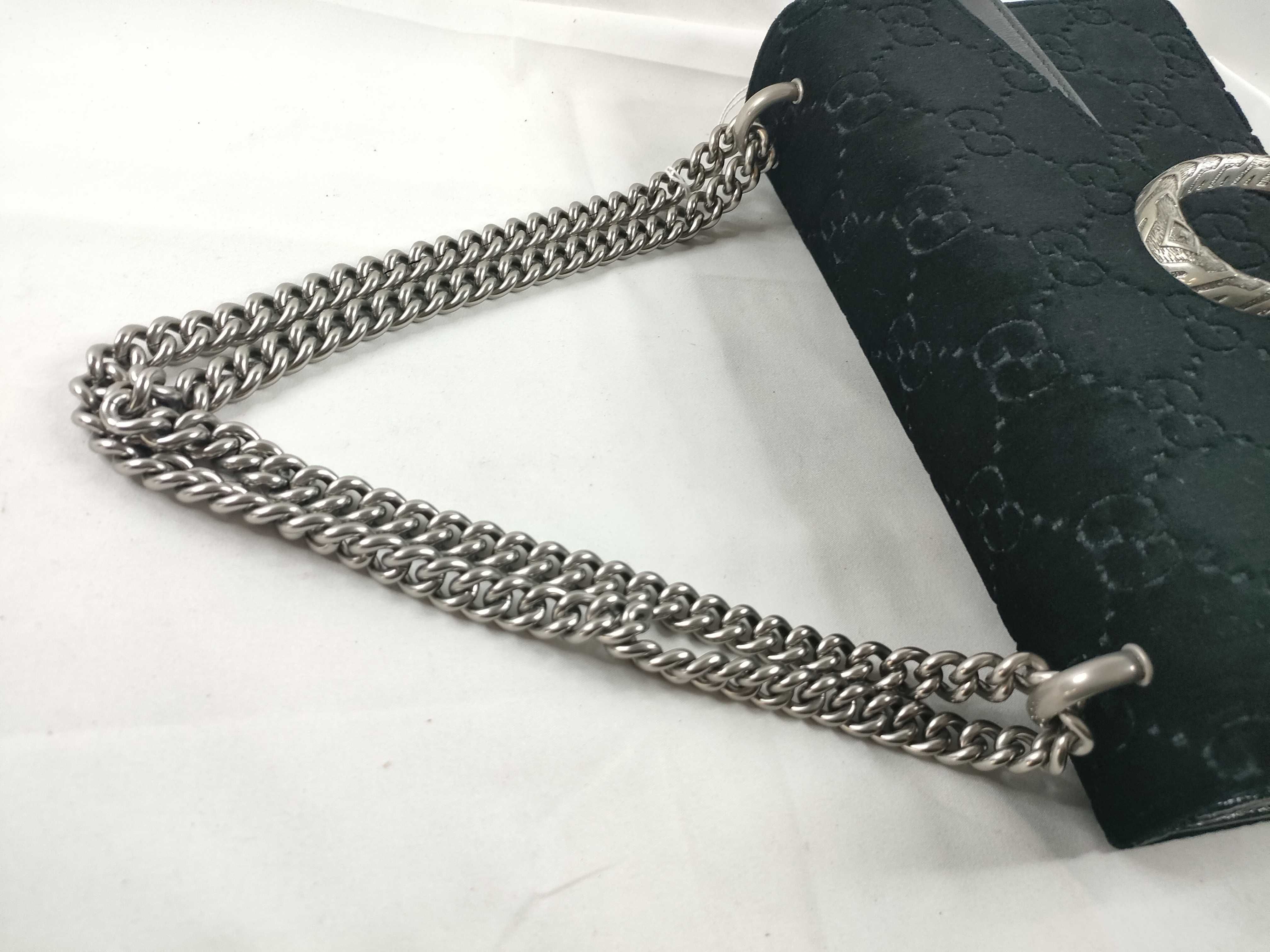 FR- GG Velvet Dionysus velour x patent leather Chain Shoulder Bag BLACK 4 Shoulder Bag — view 6