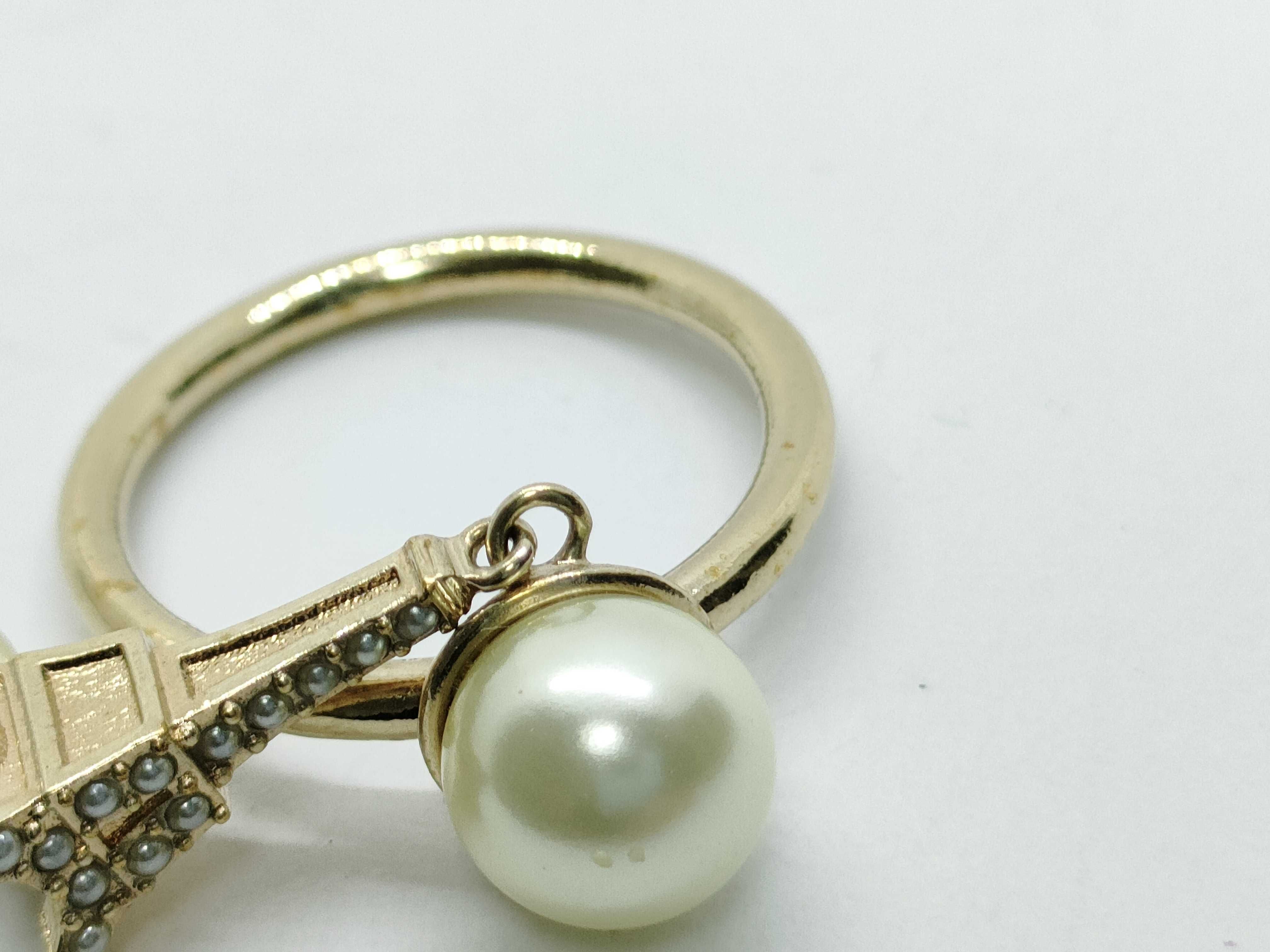 Resin Pearl Eiffel Tower Ring 3.2g — view 10