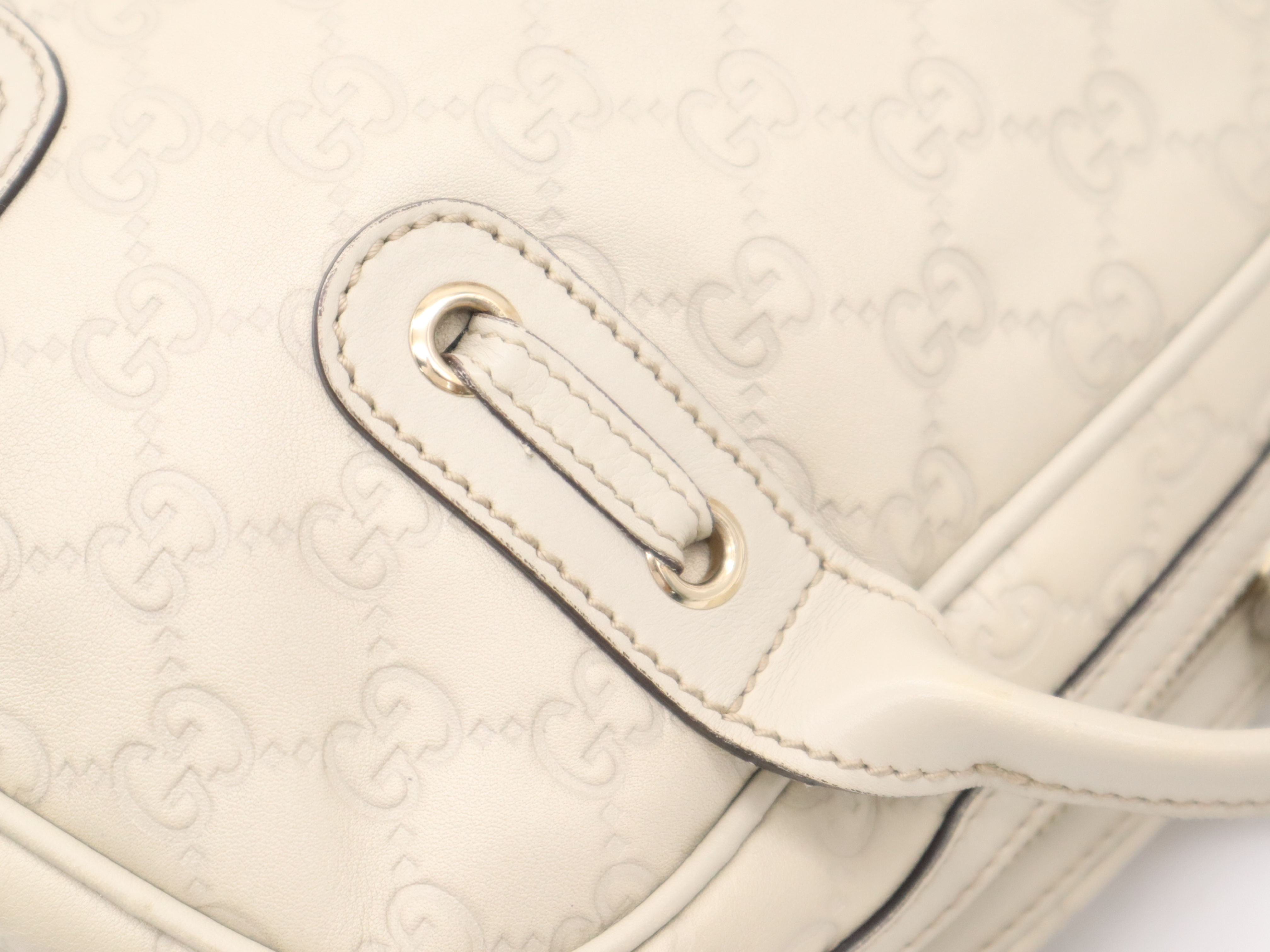 161720 Guccissima Tote Bag, Ivory, with Dust Bag, Handbag — view 7