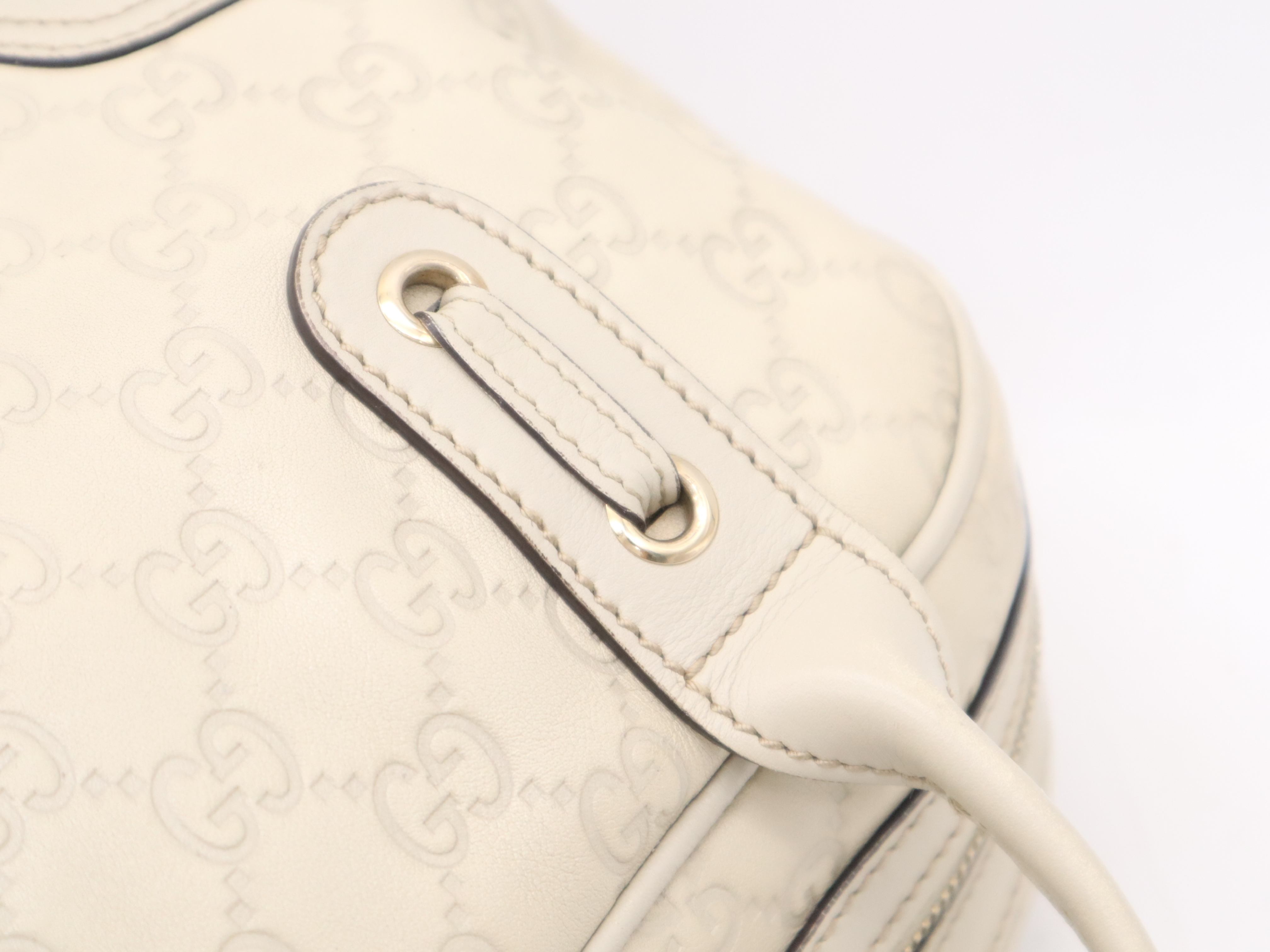 161720 Guccissima Tote Bag, Ivory, with Dust Bag, Handbag — view 8