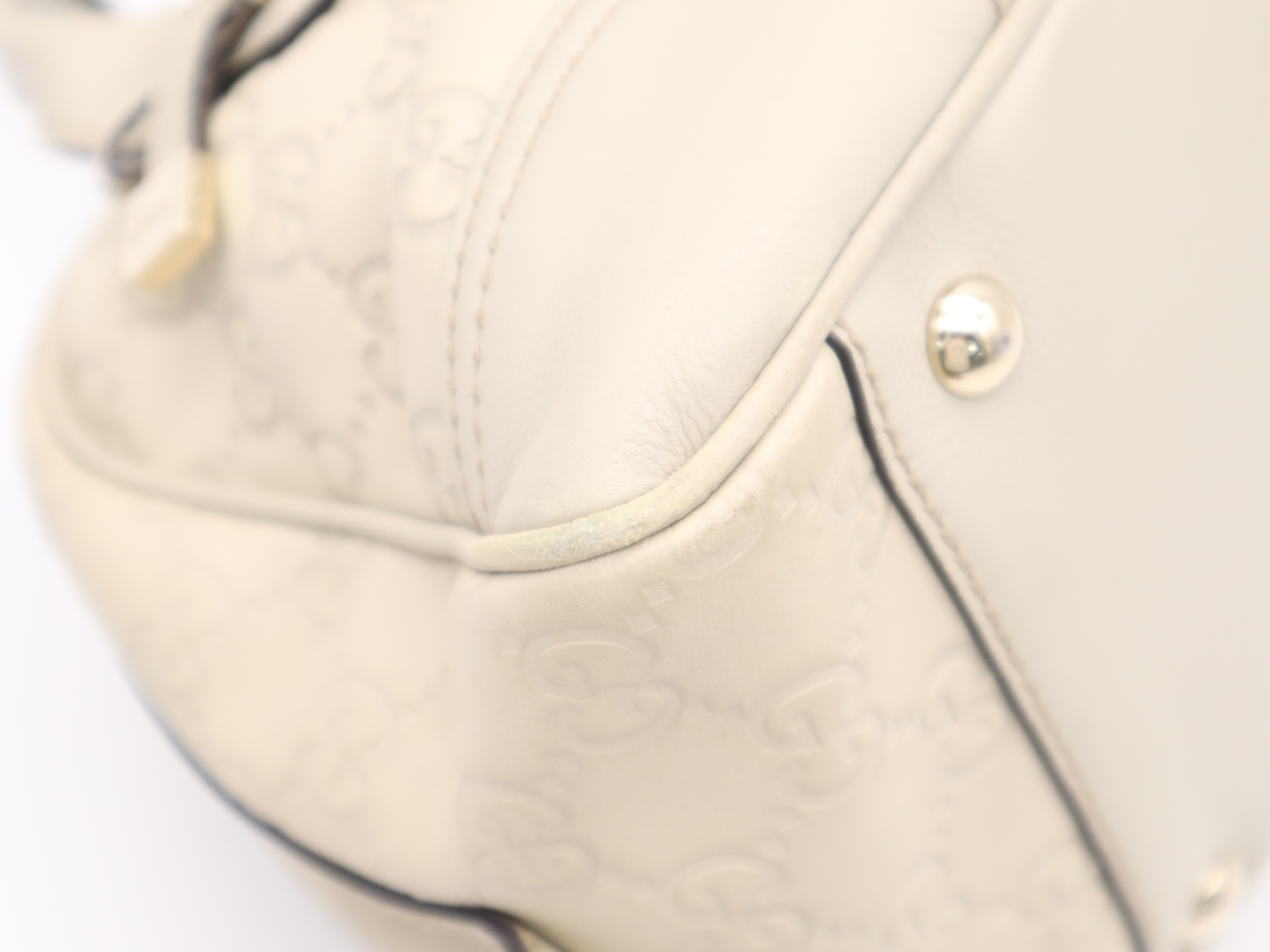 161720 Guccissima Tote Bag, Ivory, with Dust Bag, Handbag — view 9