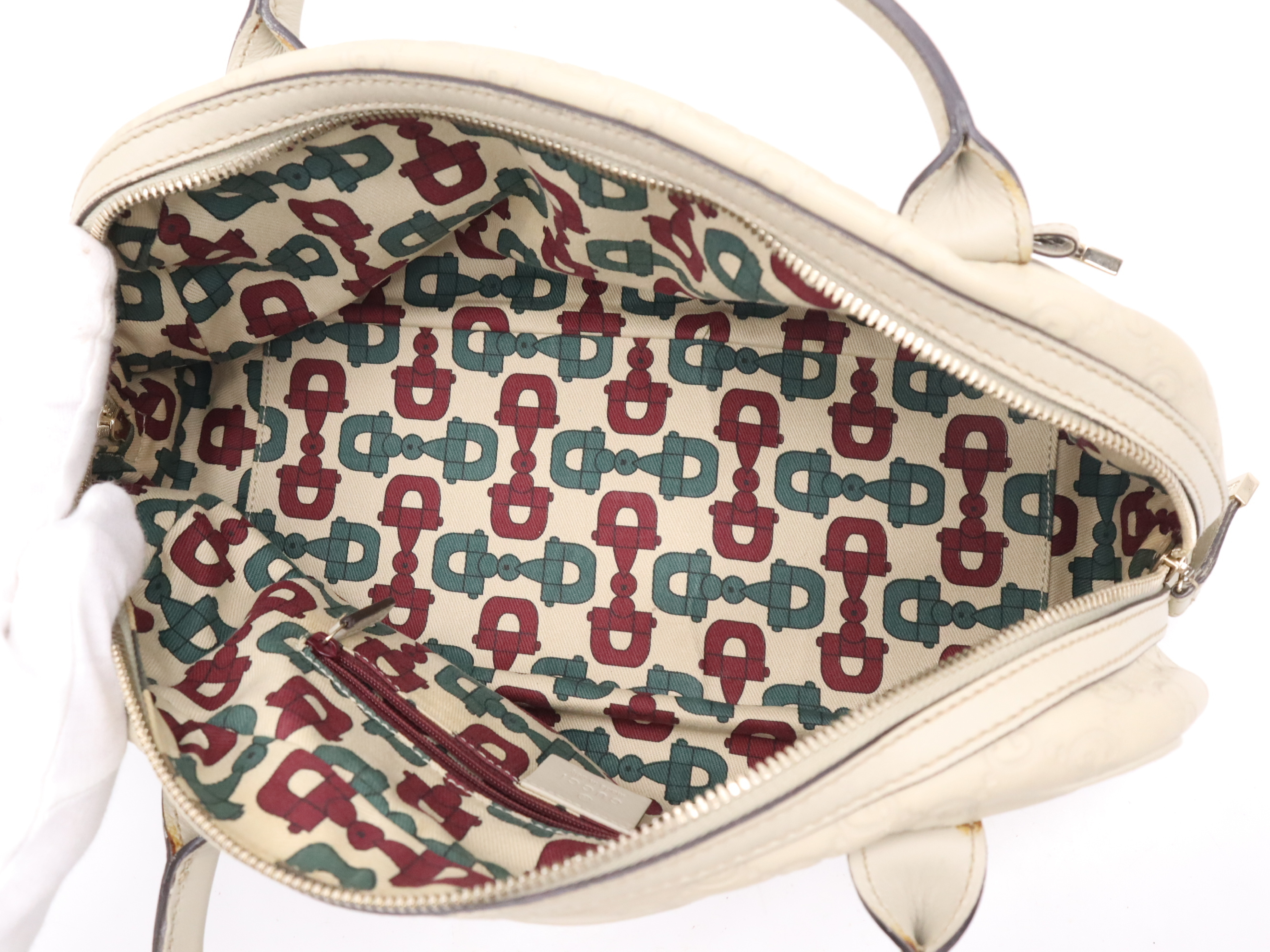 161720 Guccissima Tote Bag, Ivory, with Dust Bag, Handbag — view 10