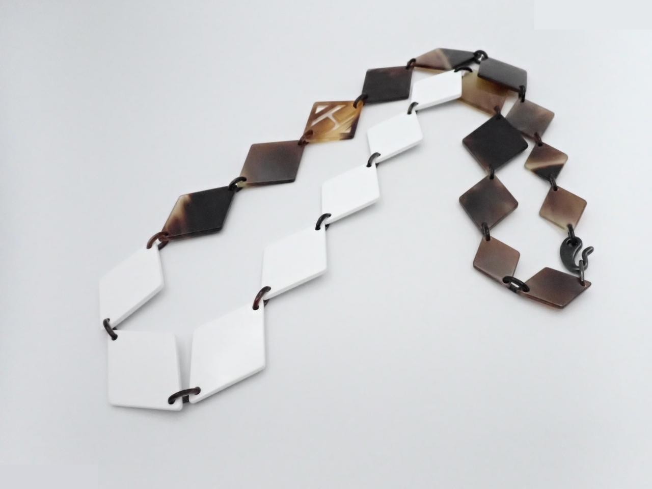 Other Line Precious Metal Buffalo Horn Long Necklace Brown — view 3