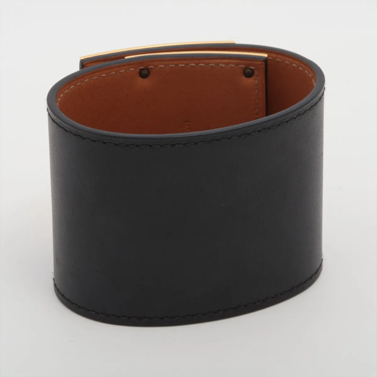Kelly Dog R: 2014 Bracelet S GP x Leather Gold x Black — view 2