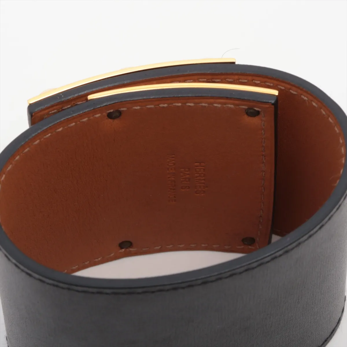 Kelly Dog R: 2014 Bracelet S GP x Leather Gold x Black — view 4