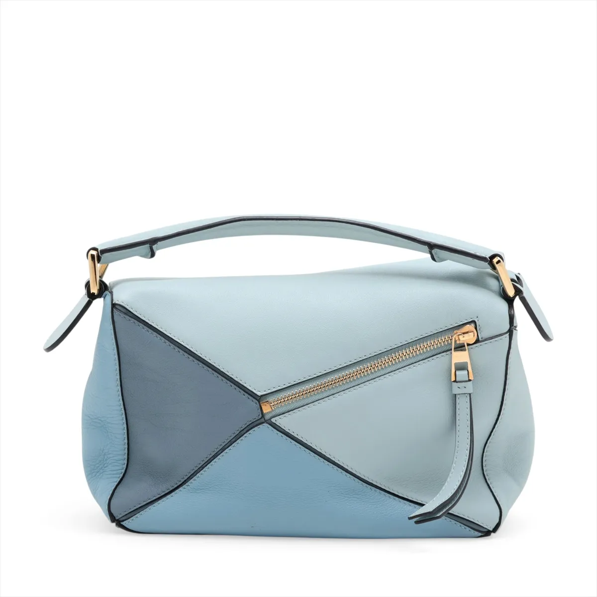 Puzzle Bag Small Leather 2-Way Handbag Blue — view 2