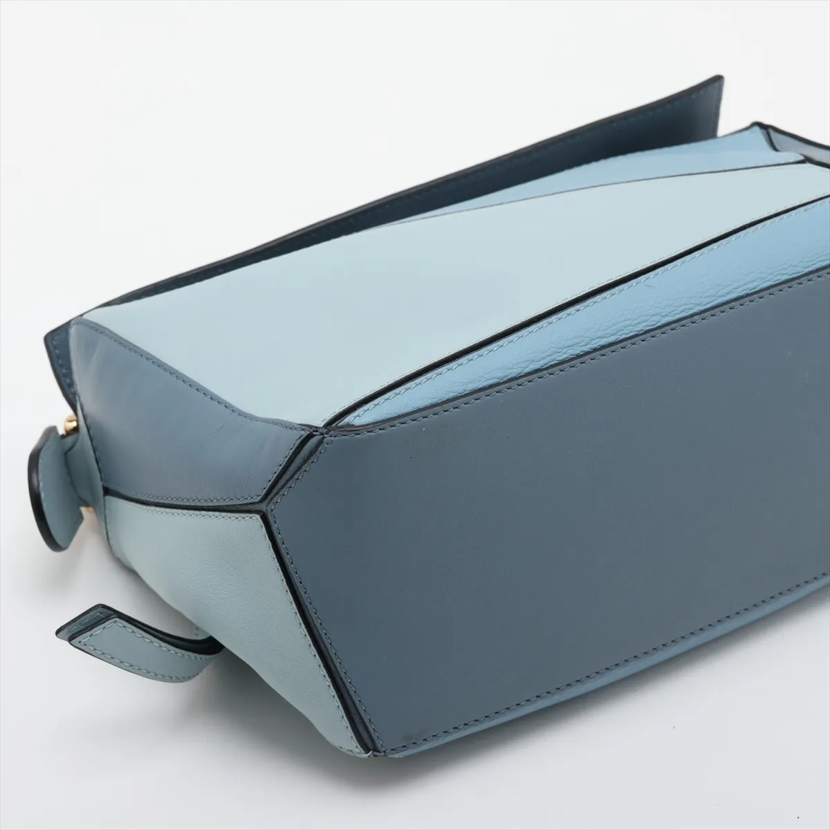 Puzzle Bag Small Leather 2-Way Handbag Blue — view 4
