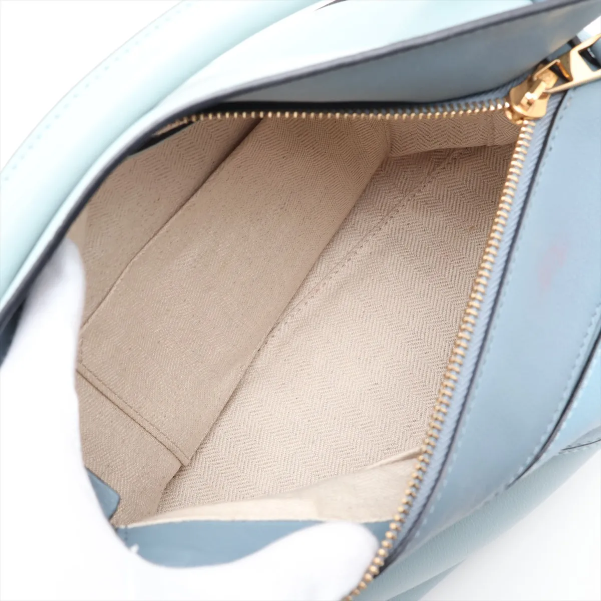 Puzzle Bag Small Leather 2-Way Handbag Blue — view 8
