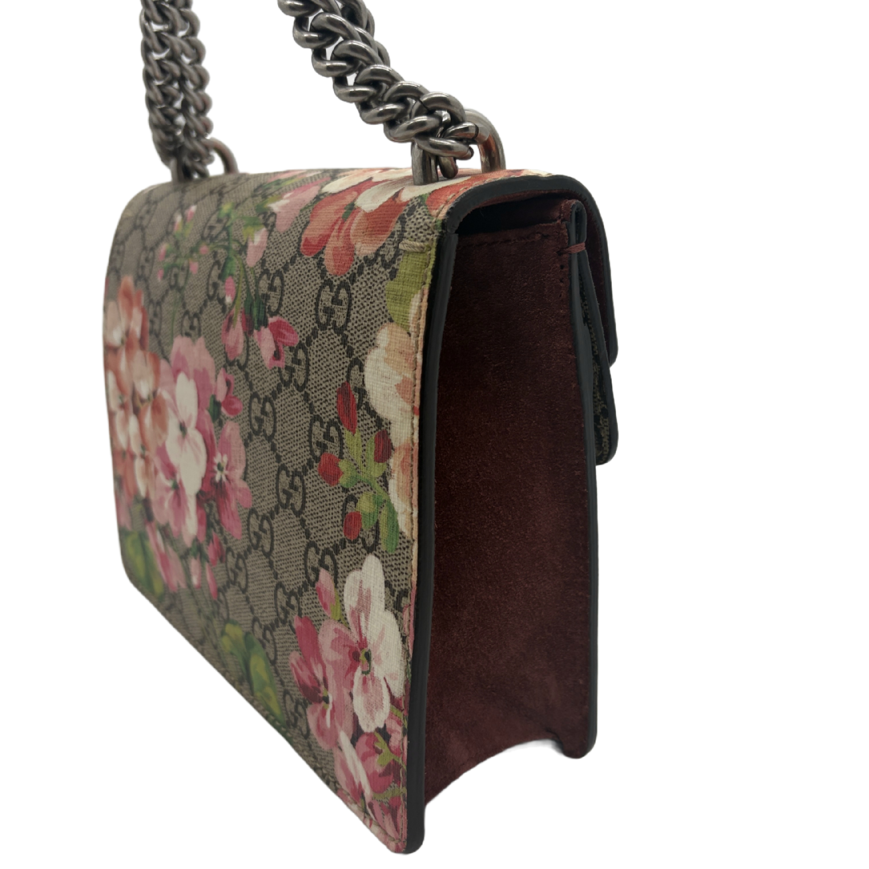Dionysus GG Supreme Flower Print Chain Shoulder Bag — view 3