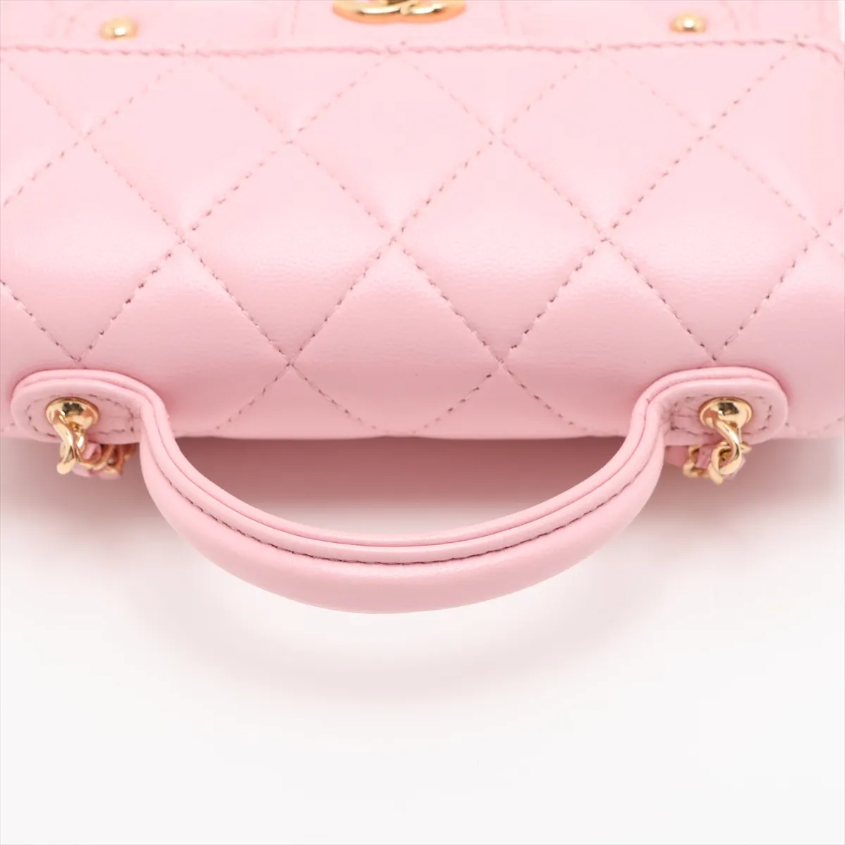 Mini Matelassé Lambskin 2-Way Shoulder Bag, Pink with Gold Hardware, LTTLA937, Random Serial Number AP4675 — view 5