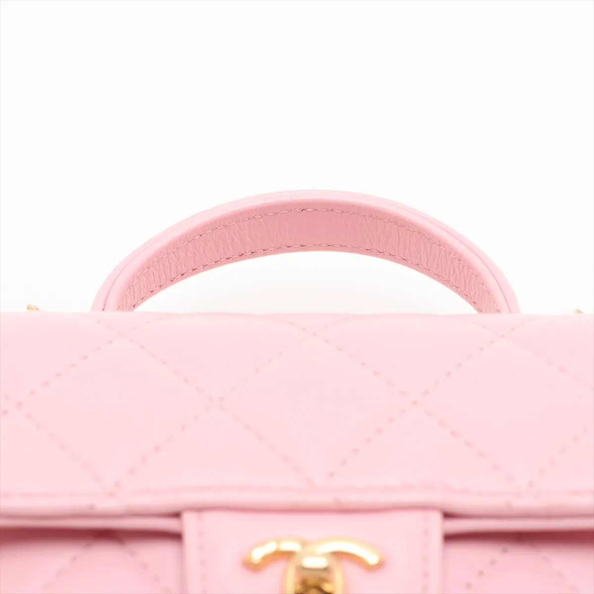 Mini Matelassé Lambskin 2-Way Shoulder Bag, Pink with Gold Hardware, LTTLA937, Random Serial Number AP4675 — view 6