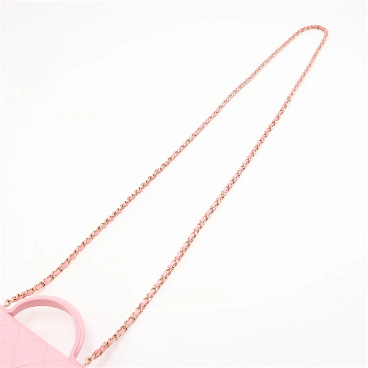 Mini Matelassé Lambskin 2-Way Shoulder Bag, Pink with Gold Hardware, LTTLA937, Random Serial Number AP4675 — view 7