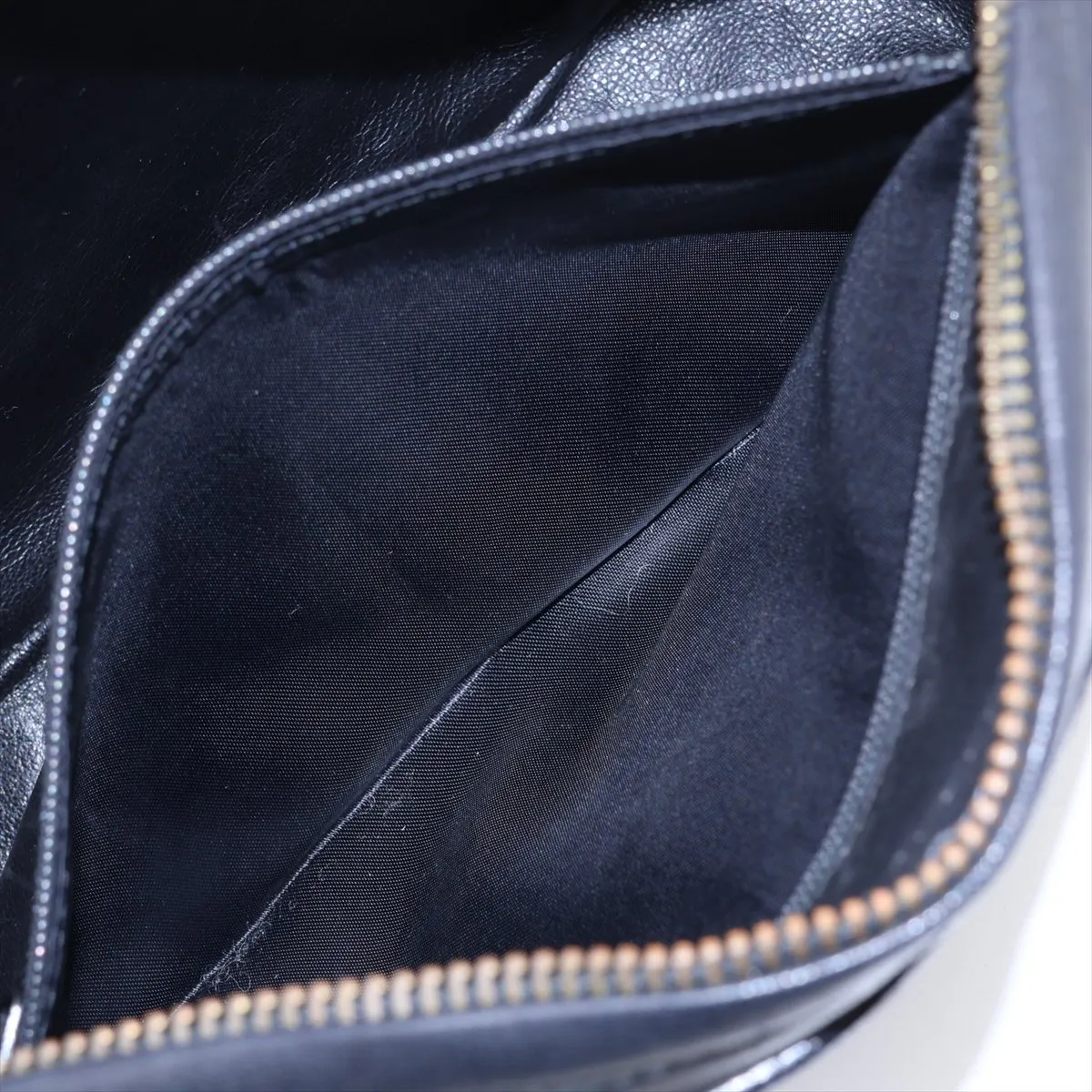Diamond Stitch Lambskin Chain Shoulder Bag with Fringe, Black, Gold Hardware — view 7