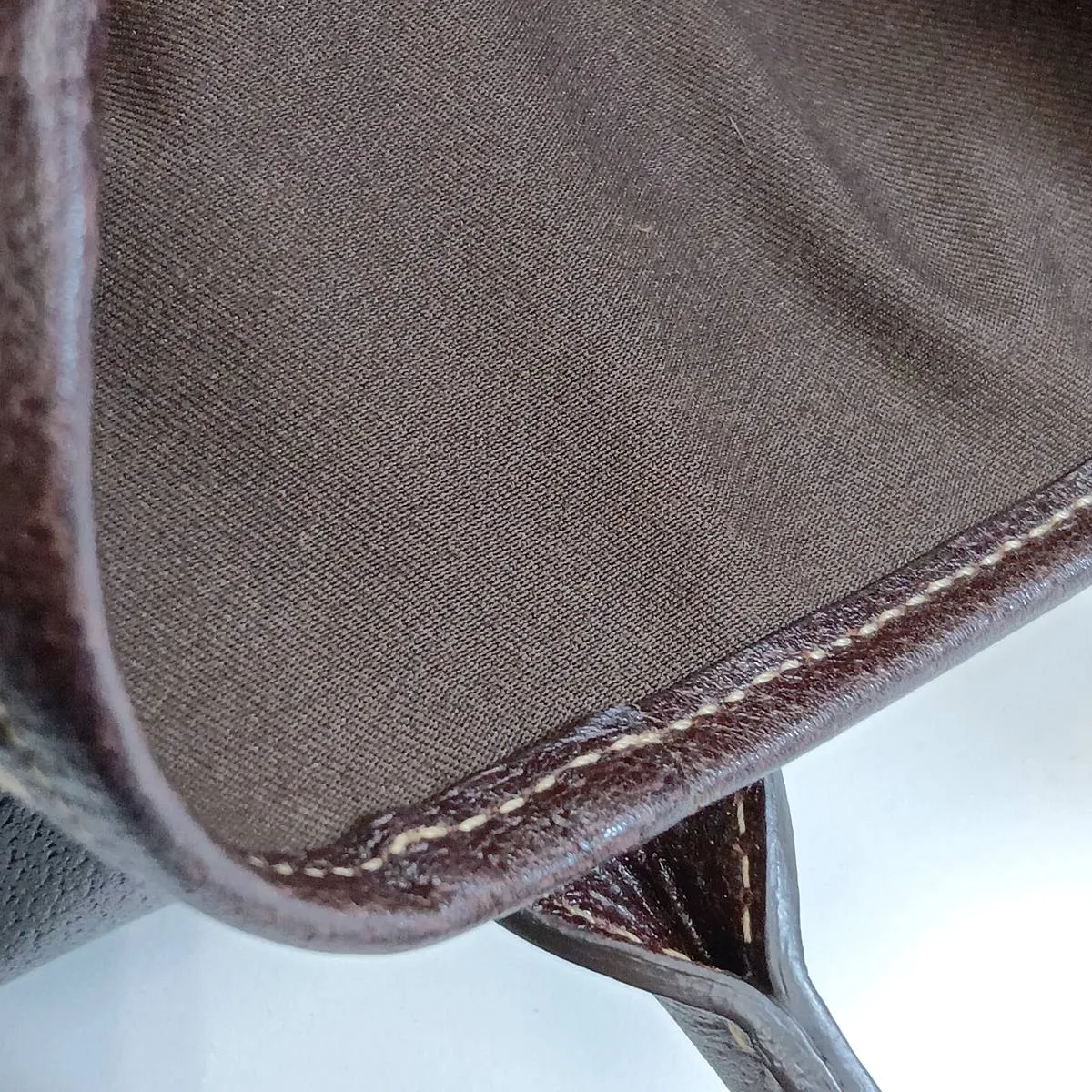 GG Canvas 163805 Canvas x Leather Tote Bag Beige x Brown — view 12