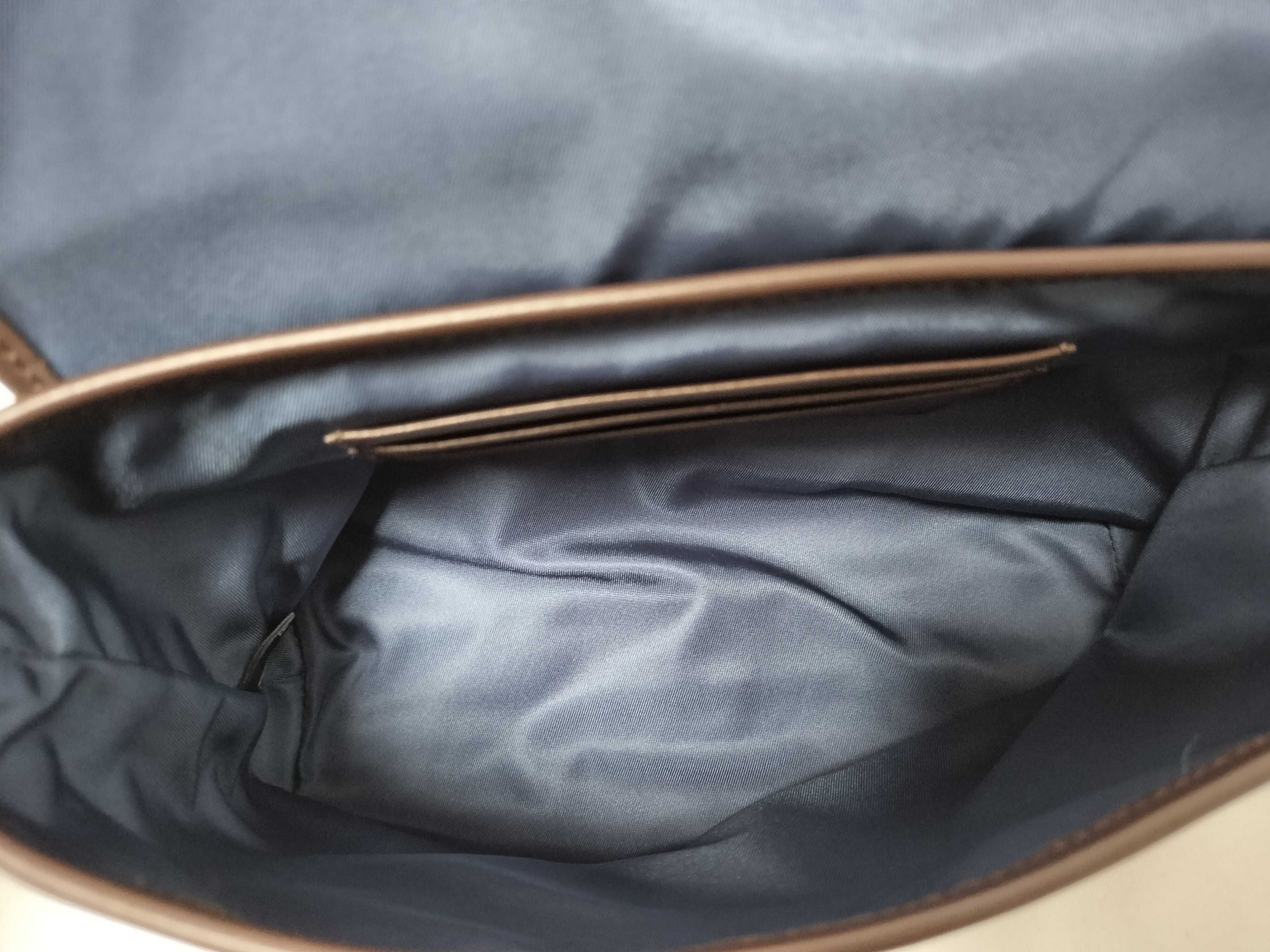 Nylon Tessuto x Vitello Nylon x Leather Shoulder Bag Blue x Brown 2ZT071 Shoulder Bag — view 11
