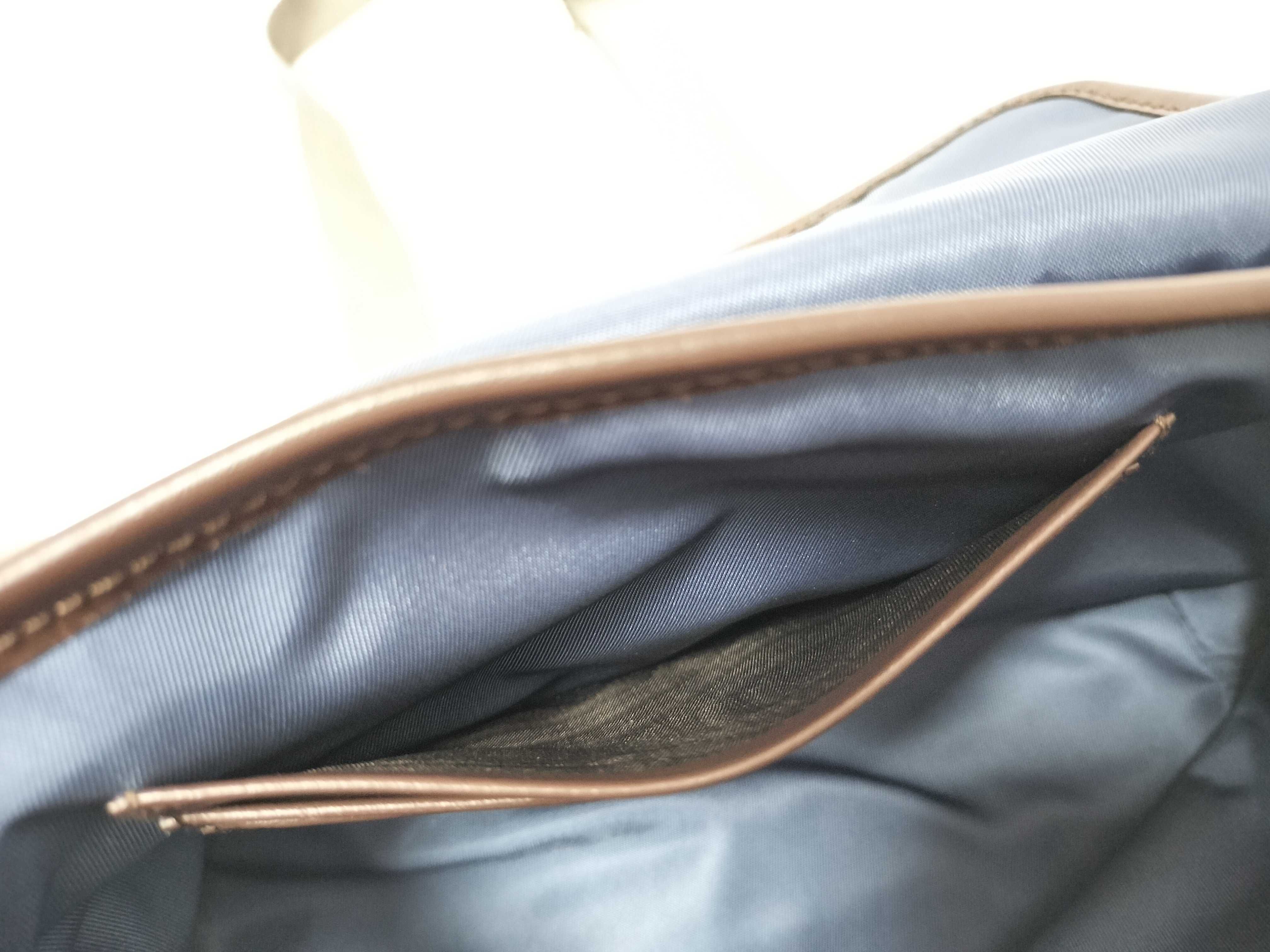 Nylon Tessuto x Vitello Nylon x Leather Shoulder Bag Blue x Brown 2ZT071 Shoulder Bag — view 13