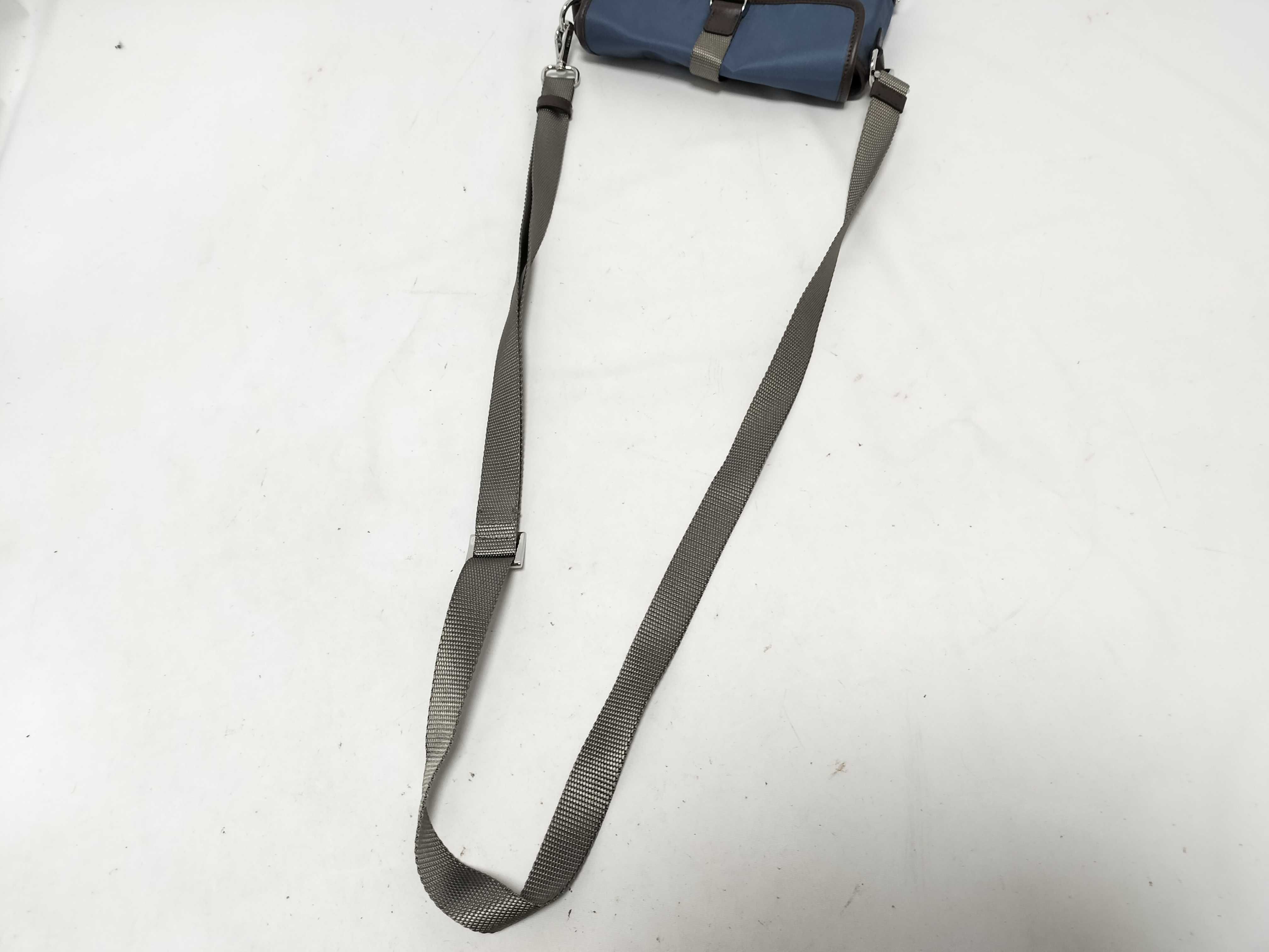 Nylon Tessuto x Vitello Nylon x Leather Shoulder Bag Blue x Brown 2ZT071 Shoulder Bag — view 3