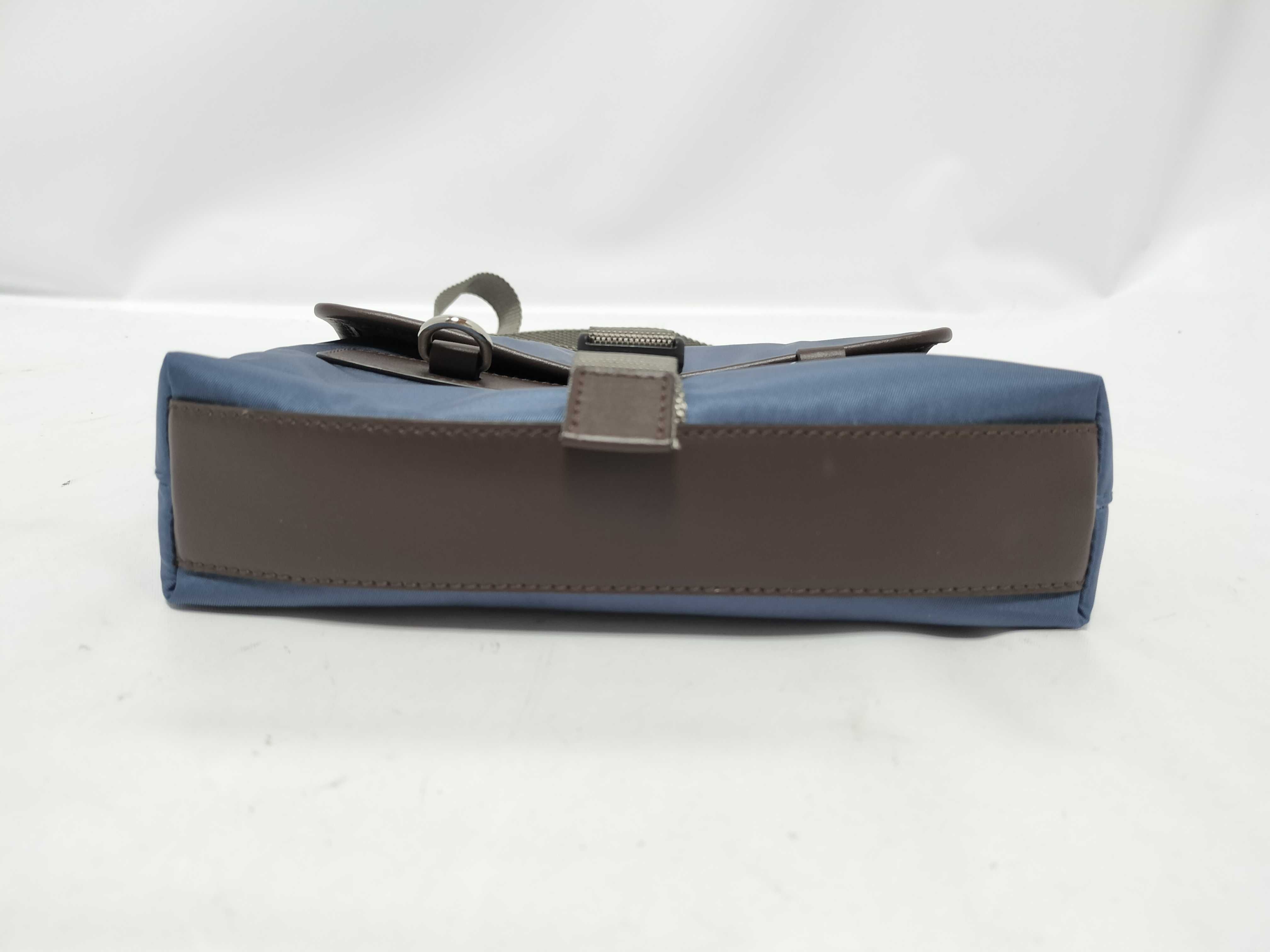 Nylon Tessuto x Vitello Nylon x Leather Shoulder Bag Blue x Brown 2ZT071 Shoulder Bag — view 6