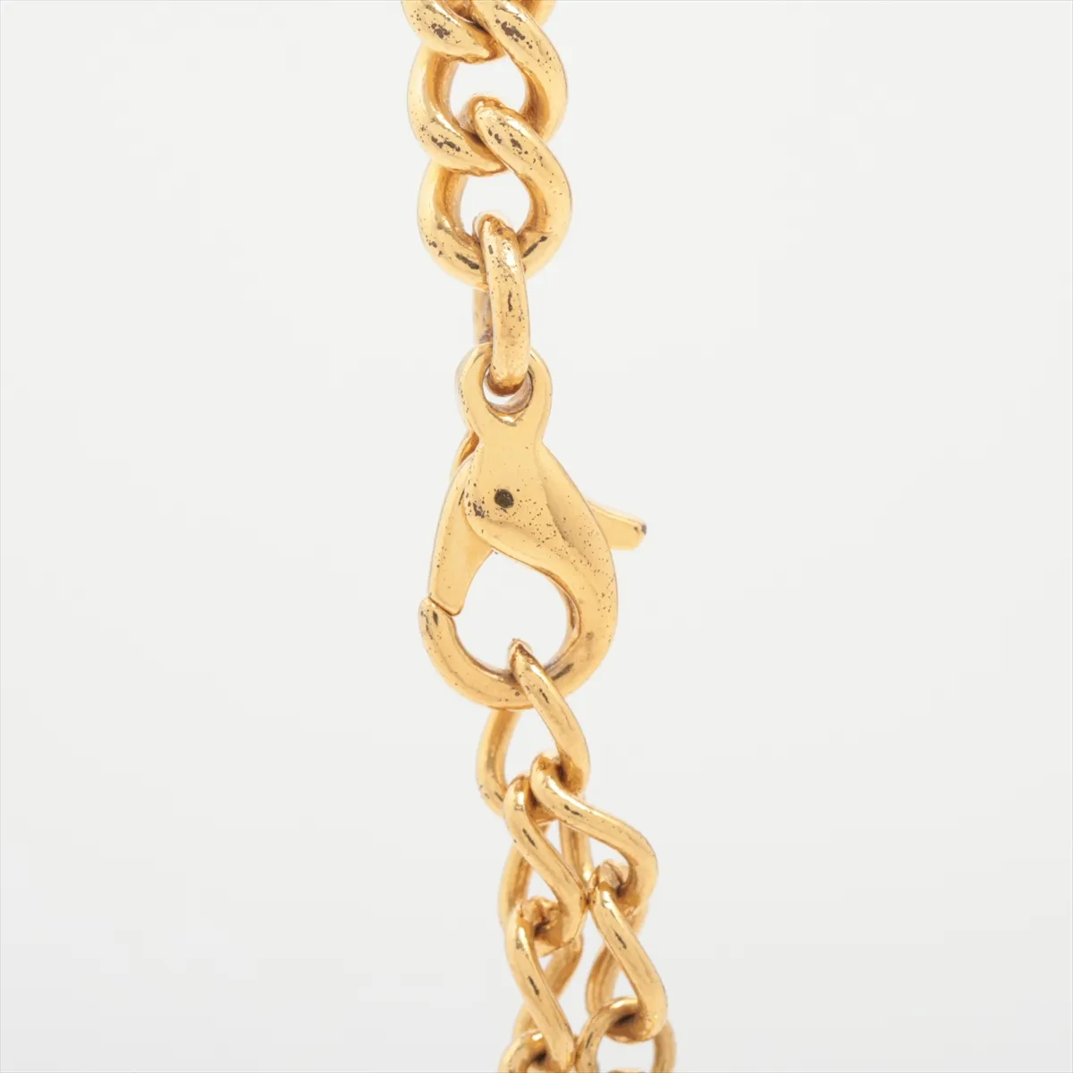 Heart Necklace, GP x Rhinestone, Gold, — view 3