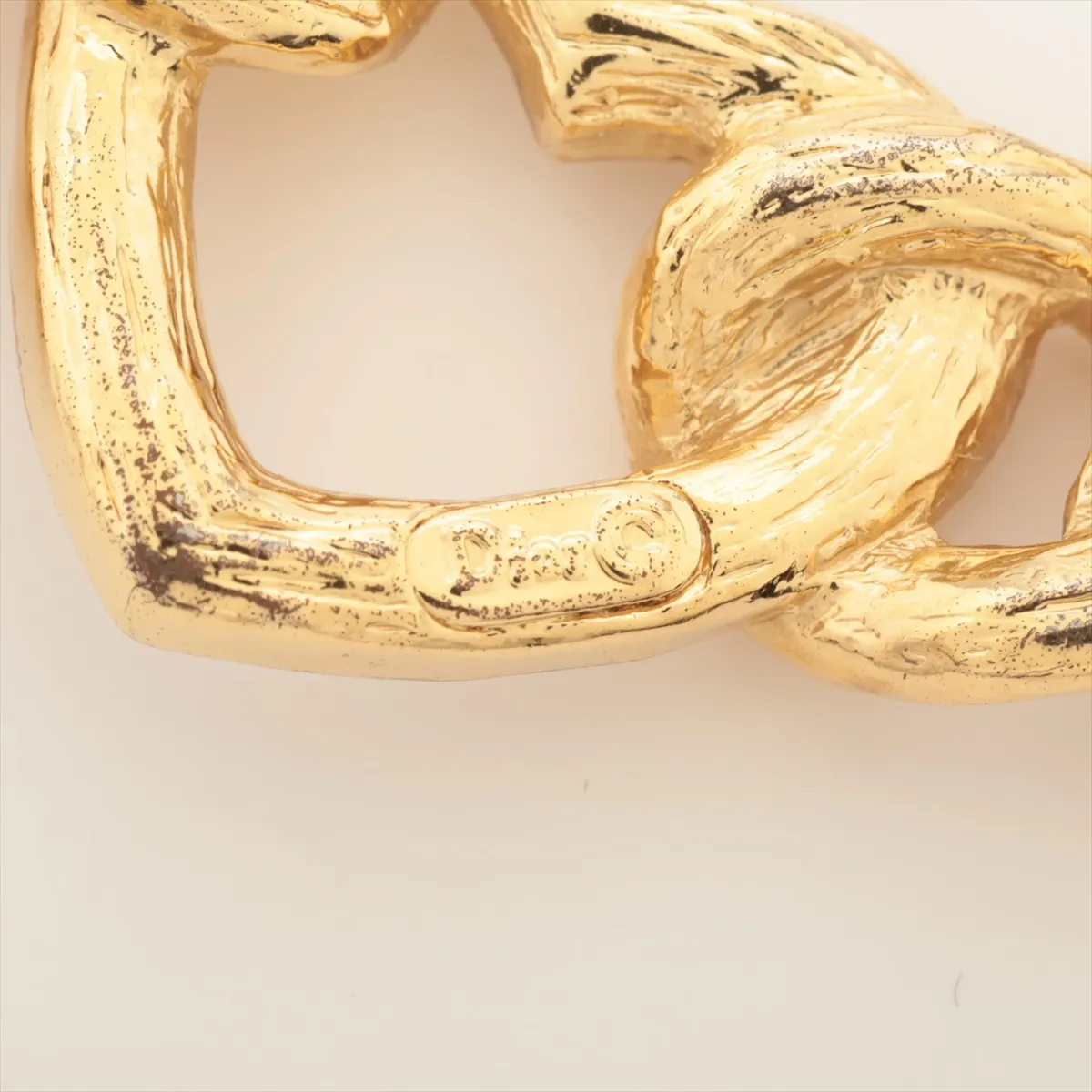 Heart Necklace, GP x Rhinestone, Gold, — view 4