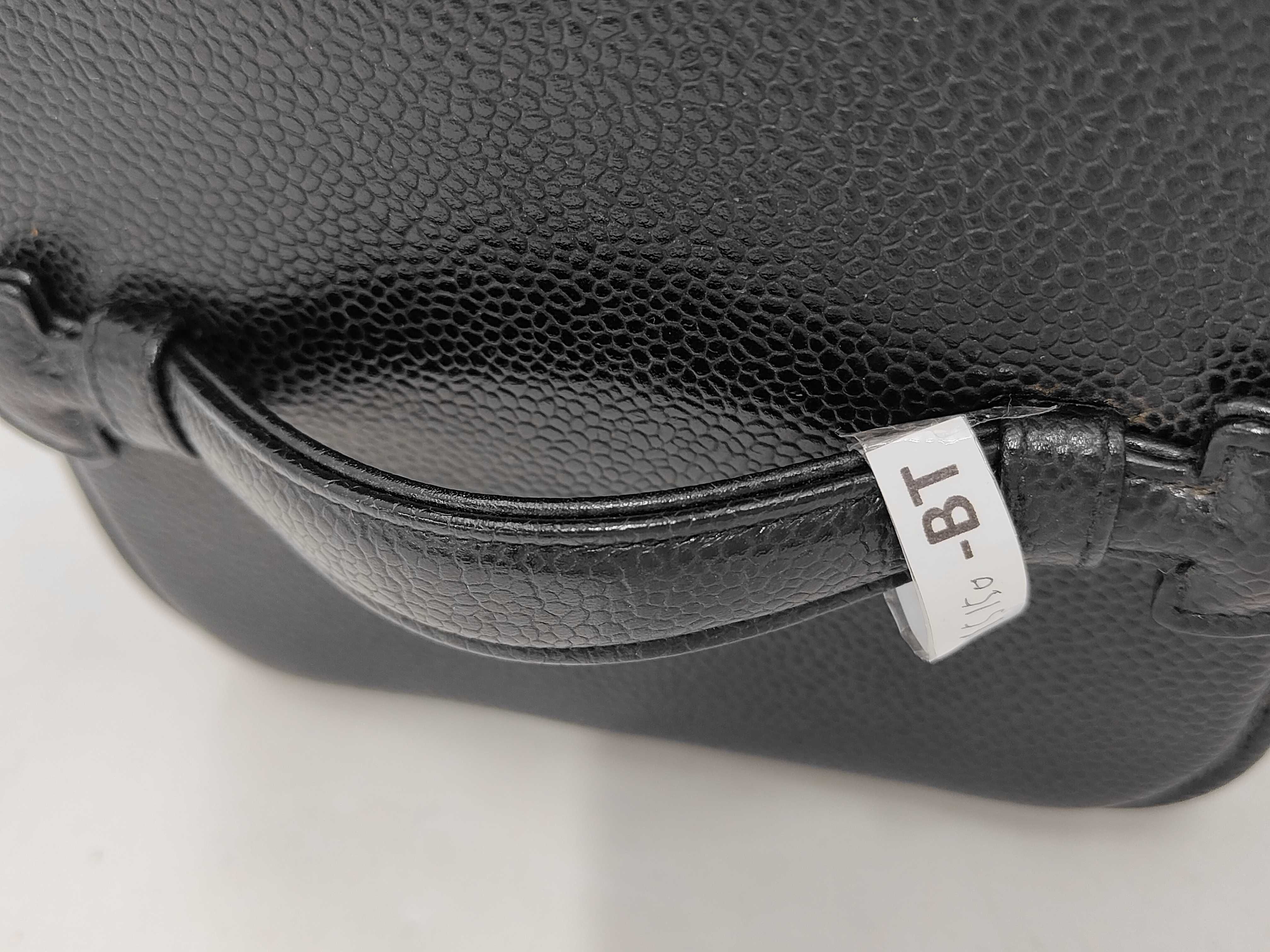 PH- Timeless Classic Vanity Case Black Leather Handbag Vanity Bag — view 4