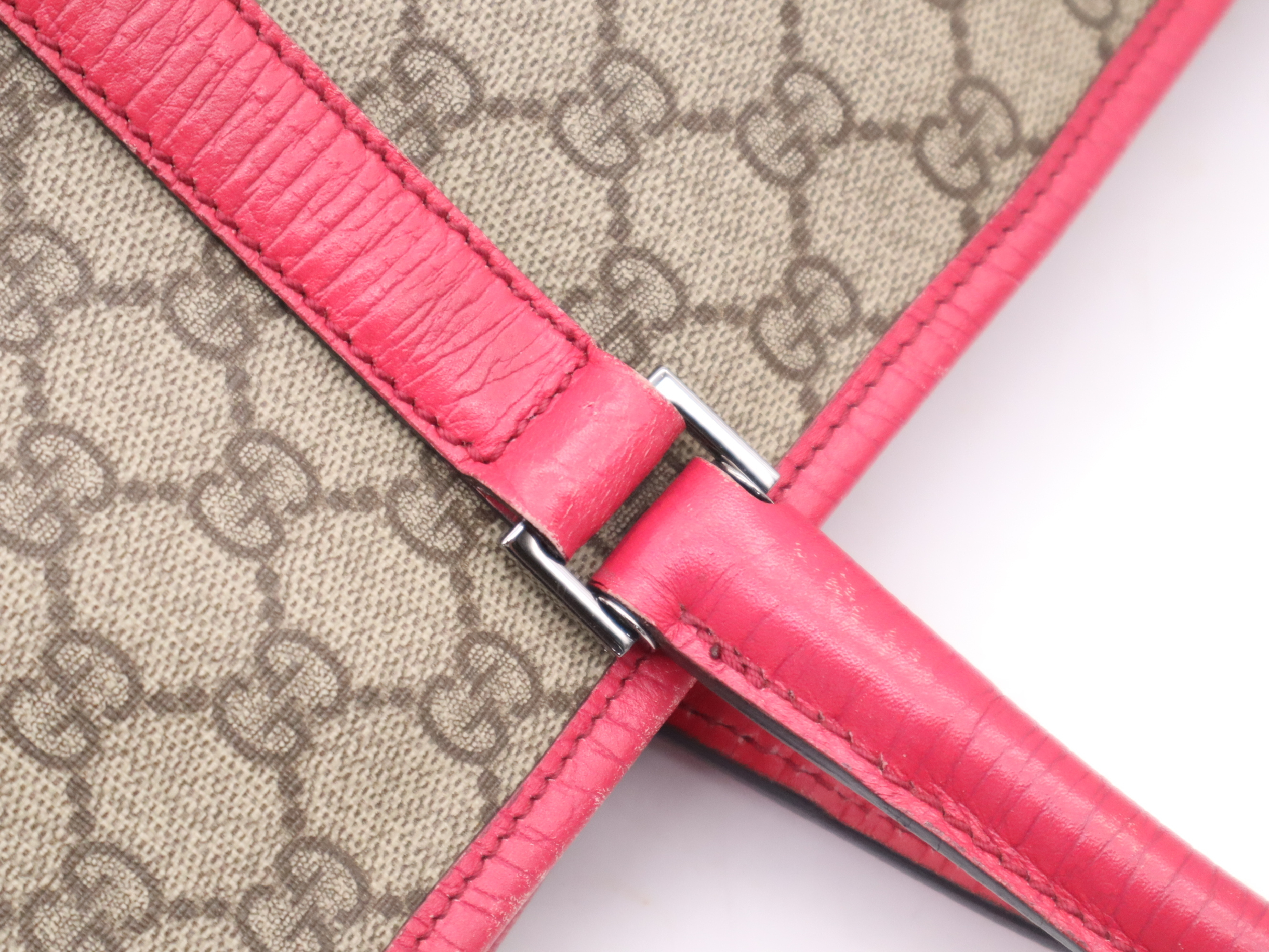 114595 GG Supreme Tote Bag Beige Pink Handbag — view 7