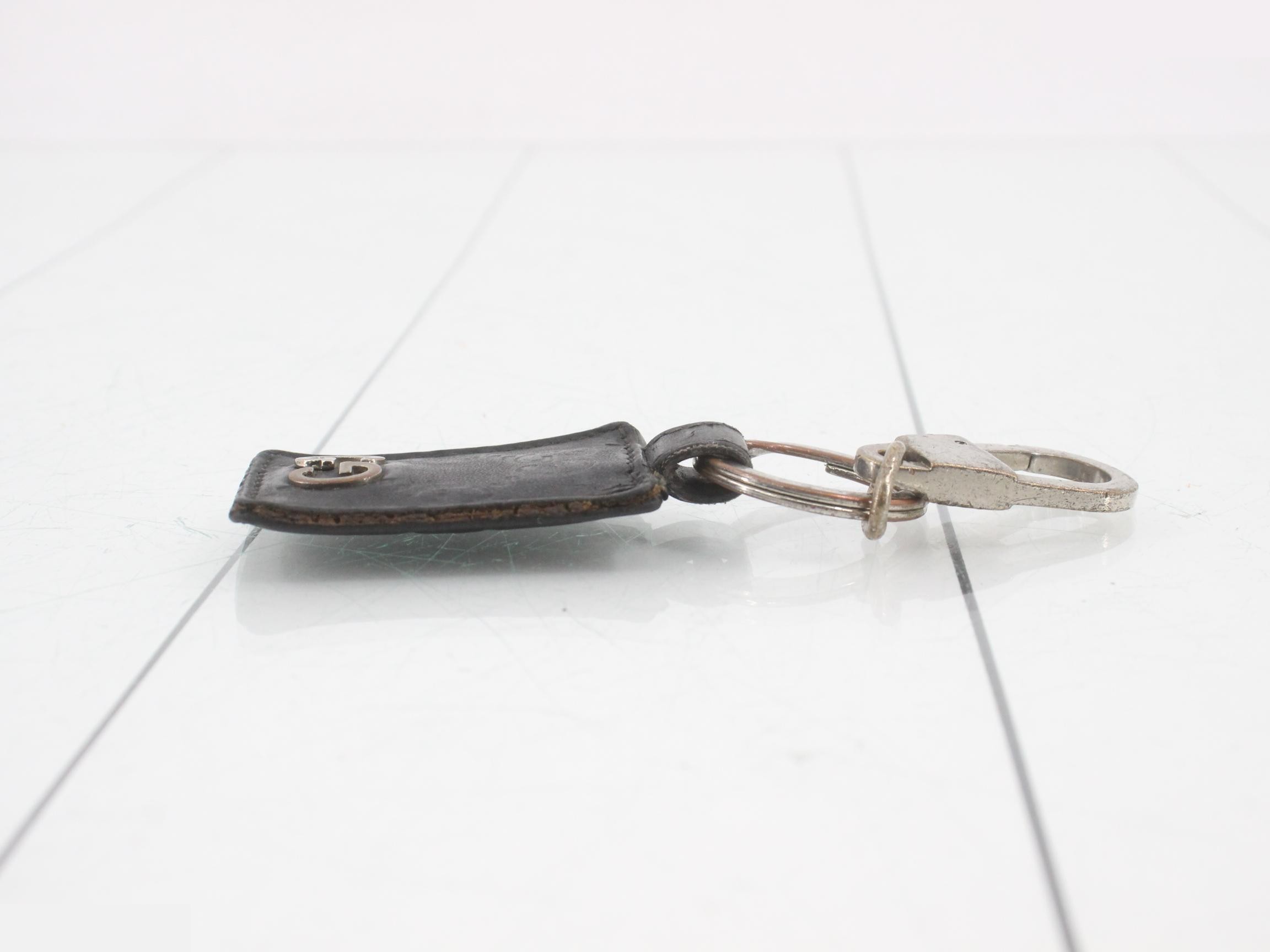 Guccissima Leather Keychain, Black — view 3