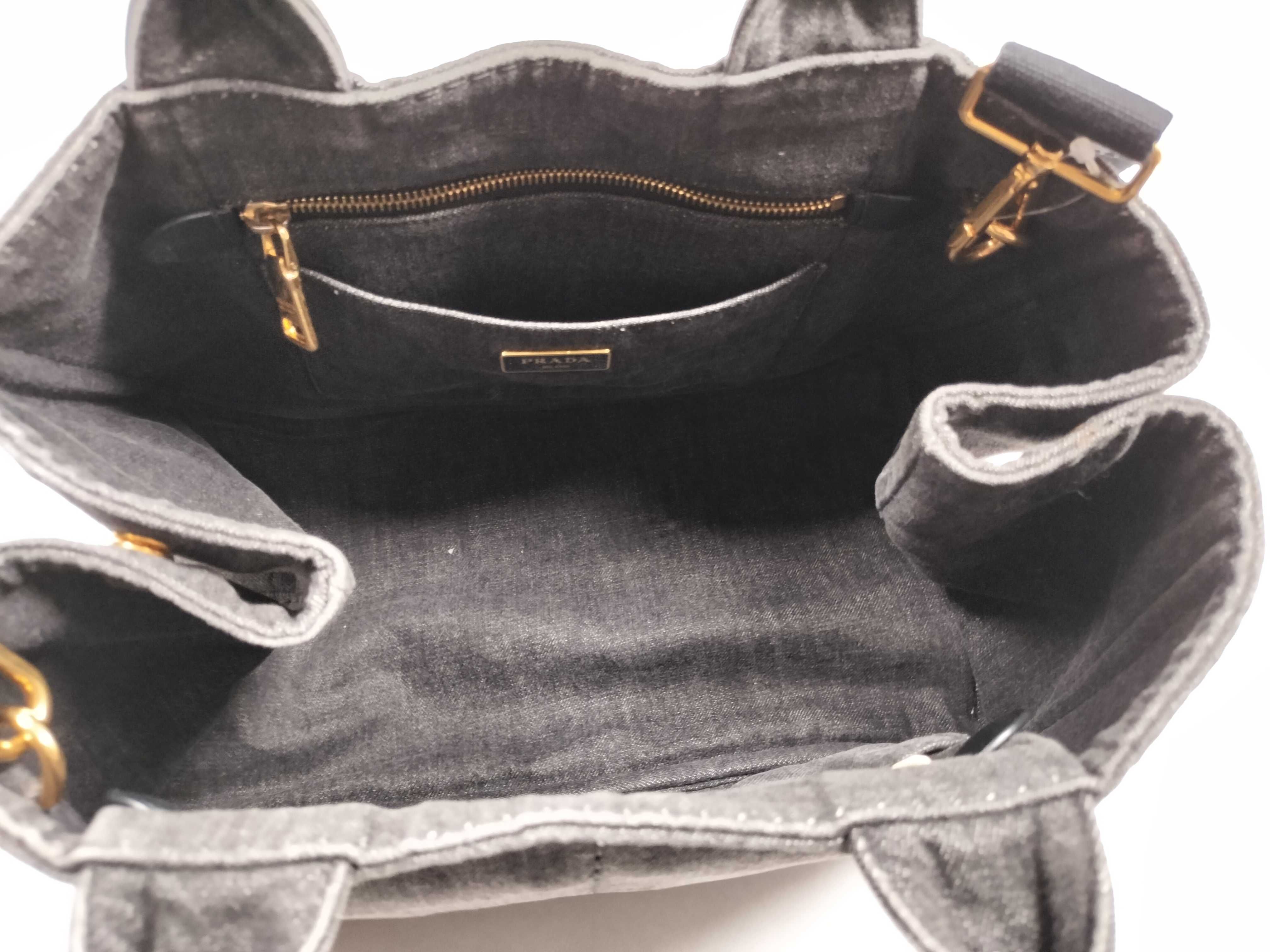 Canapa 2-Way Handbag, Denim Gray Tote Bag — view 9