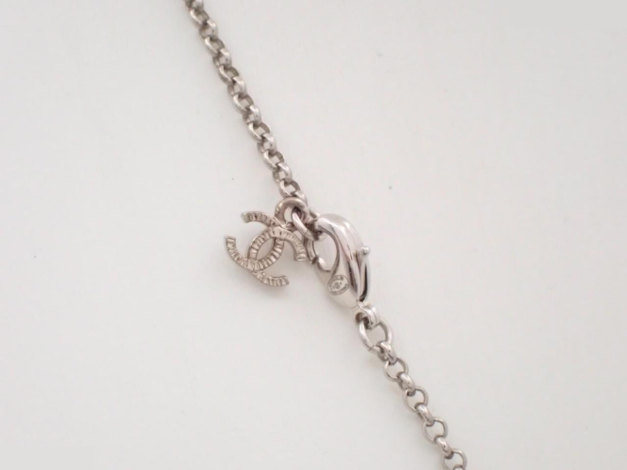 Coco Mark Circle Rhinestone Necklace, Chain approx. 60cm — view 2