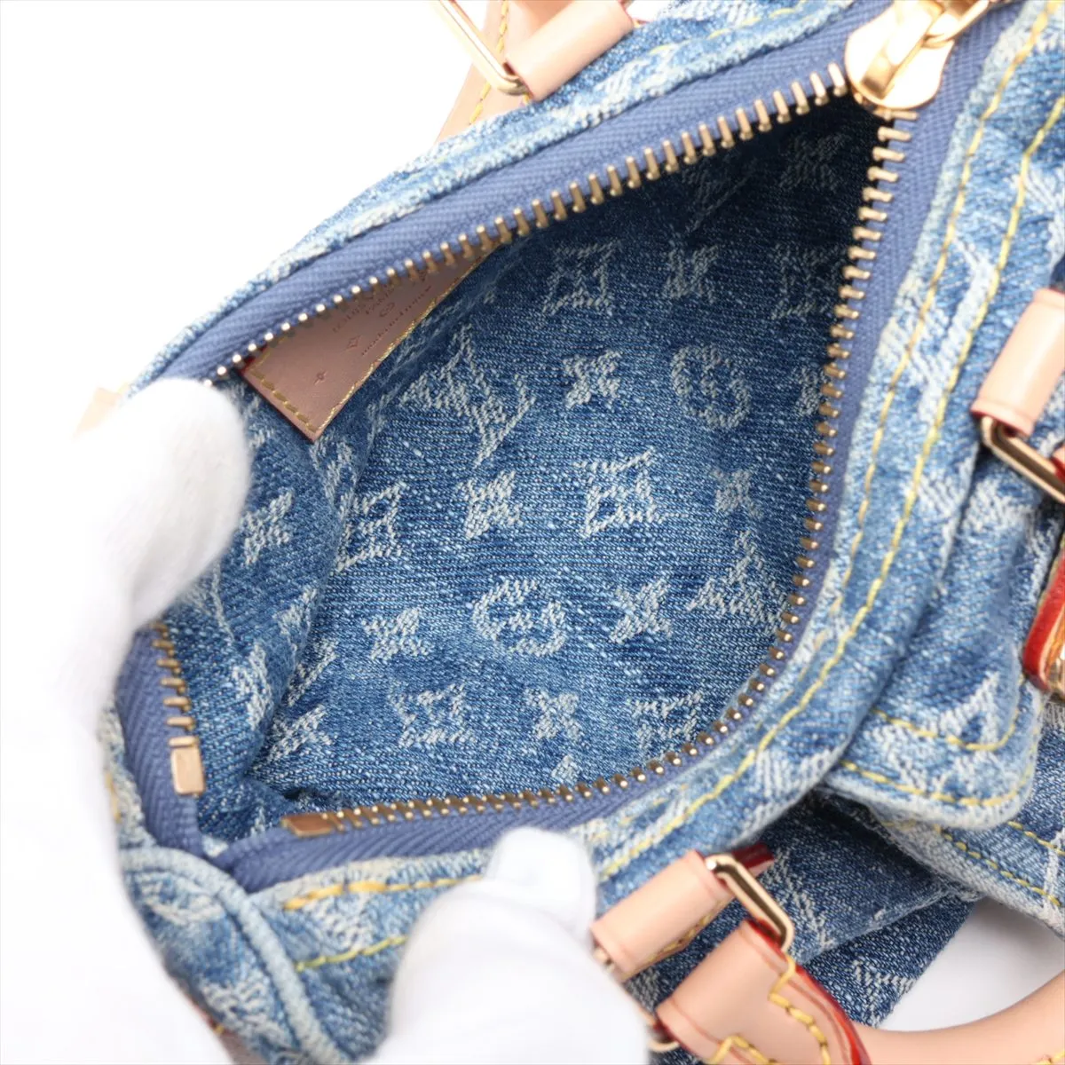 Monogram Denim Nano Speedy M82950 Blue (RFID detected) — view 8
