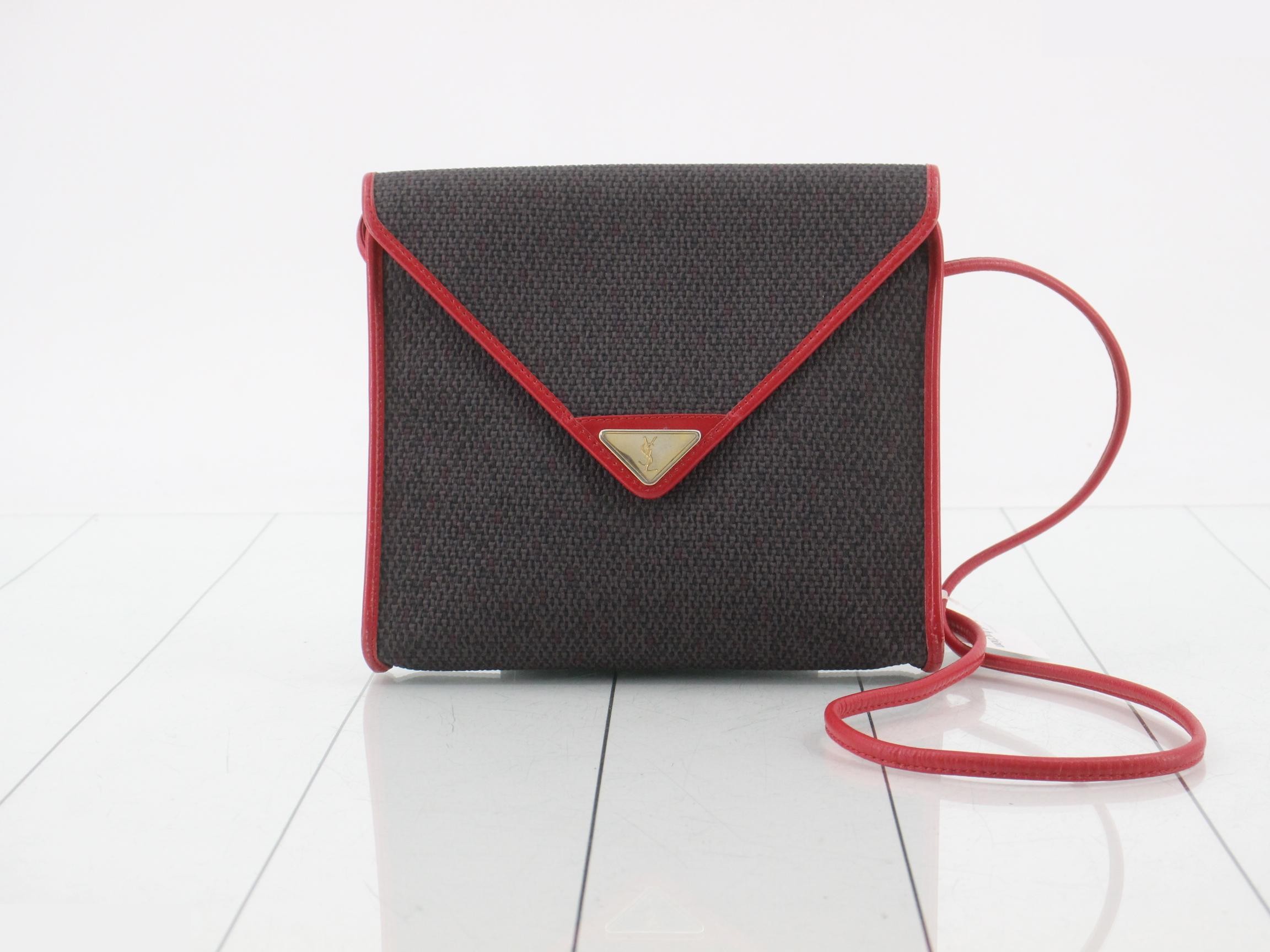 Shoulder bag with YSL triangular logo
