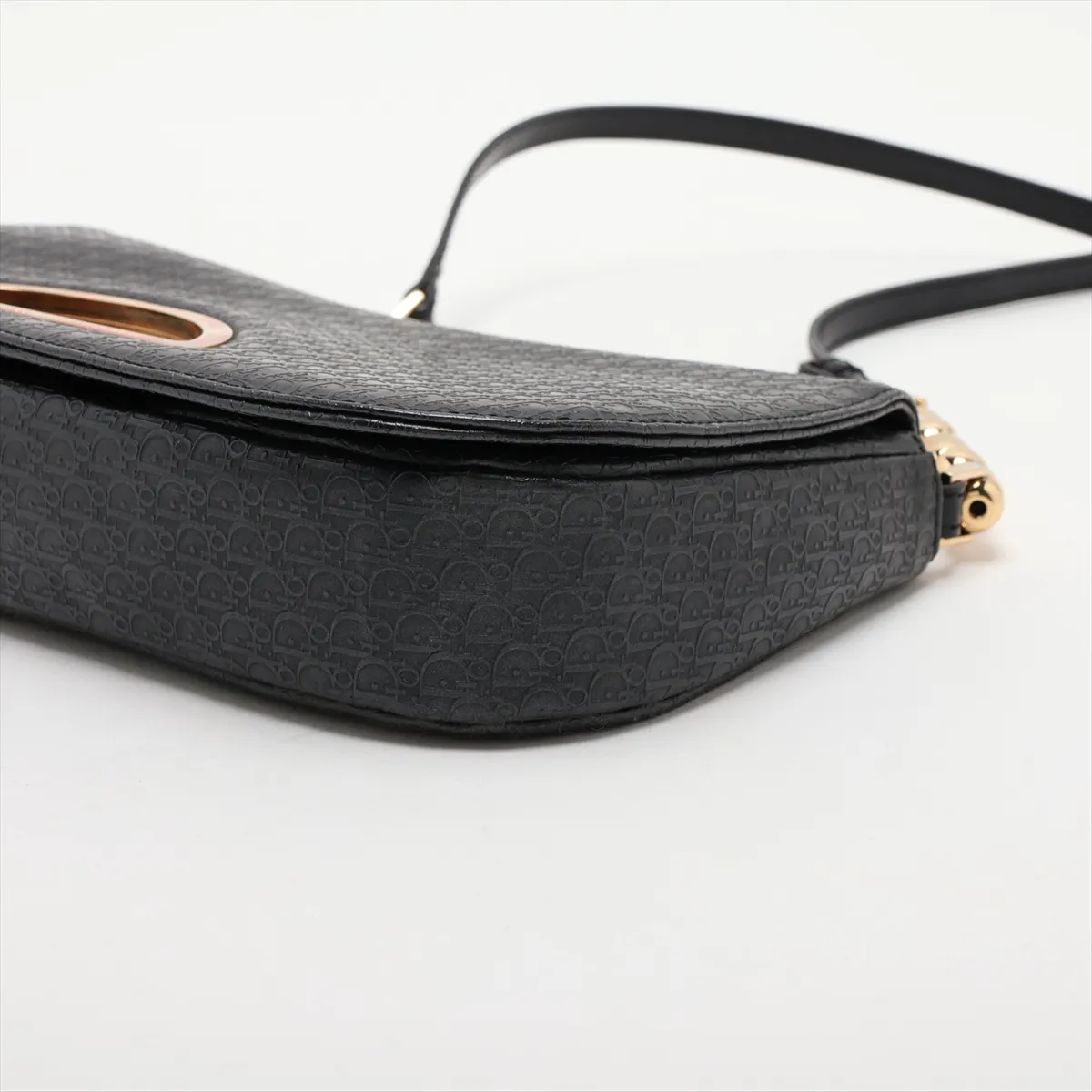 Maris Pearl Trotter Patent Leather Shoulder Bag, Gray x Black, Unsigned Guarantee Card — view 3