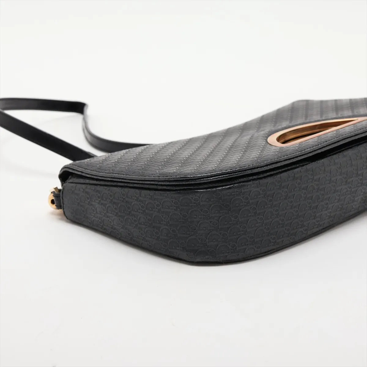 Maris Pearl Trotter Patent Leather Shoulder Bag, Gray x Black, Unsigned Guarantee Card — view 4