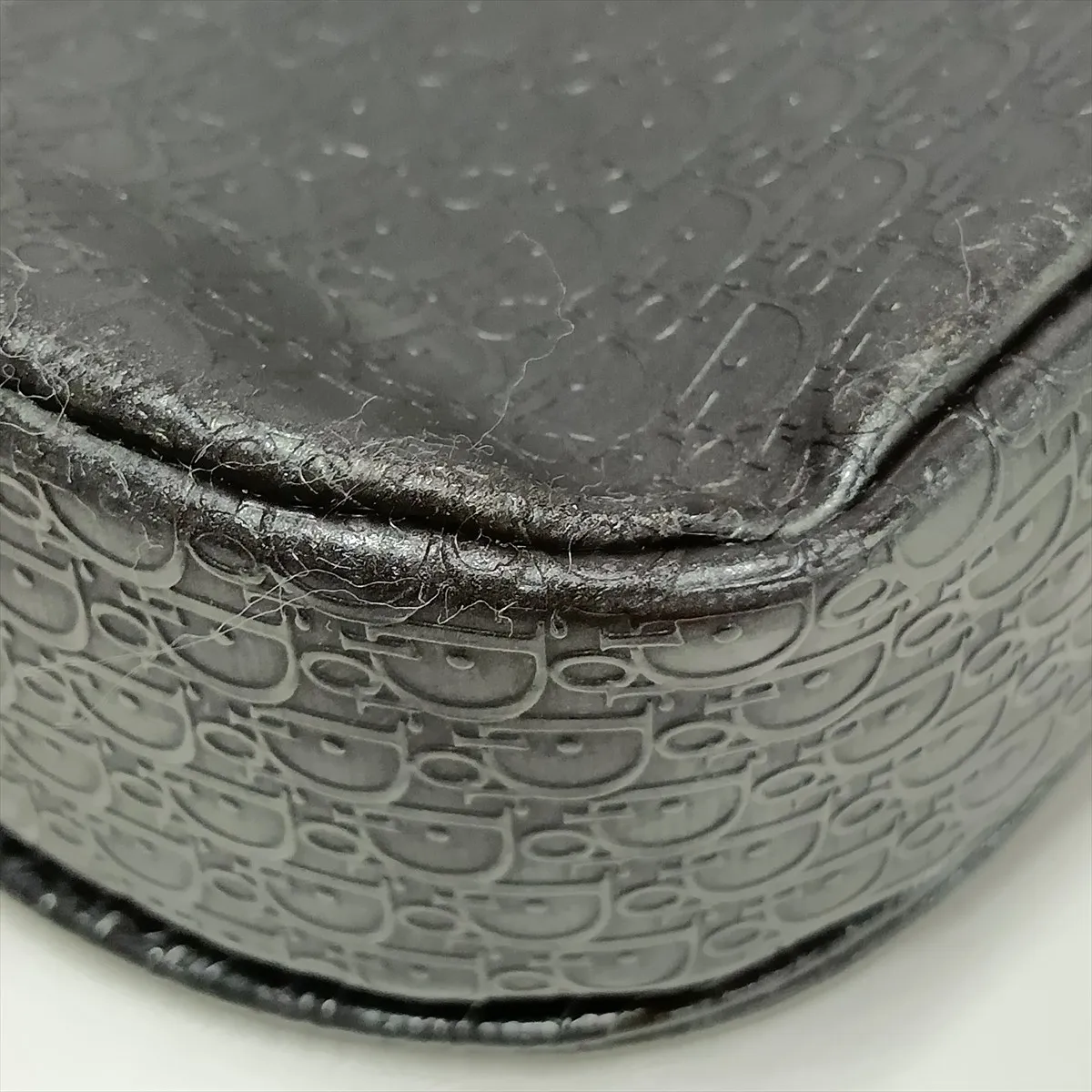 Maris Pearl Trotter Patent Leather Shoulder Bag, Gray x Black, Unsigned Guarantee Card — view 10