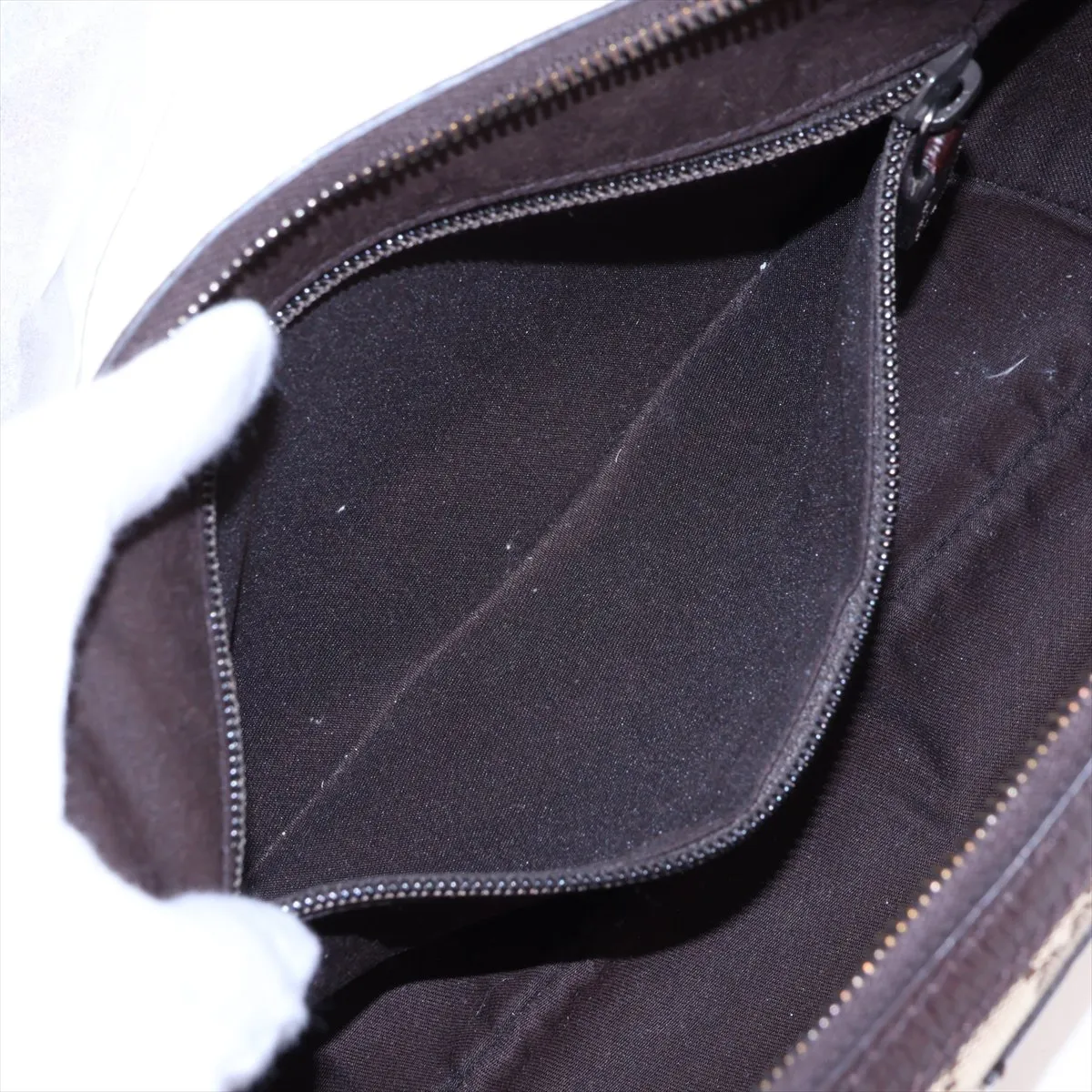 GG Canvas 181092 Canvas x Leather Shoulder Bag Beige x Brown — view 7