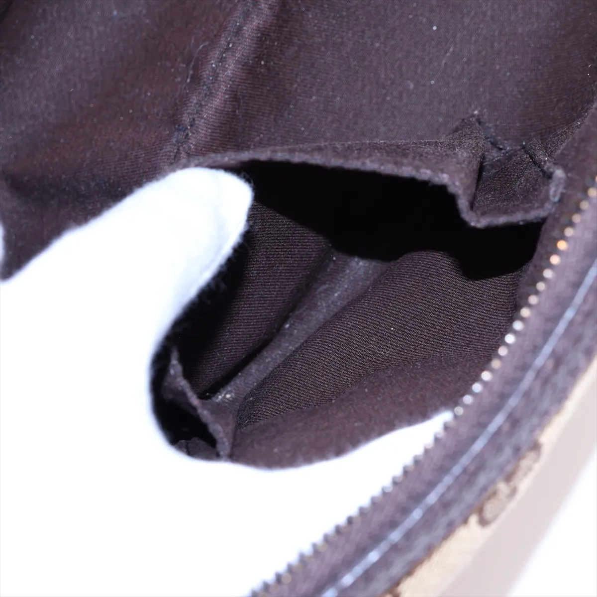 GG Canvas 181092 Canvas x Leather Shoulder Bag Beige x Brown — view 8