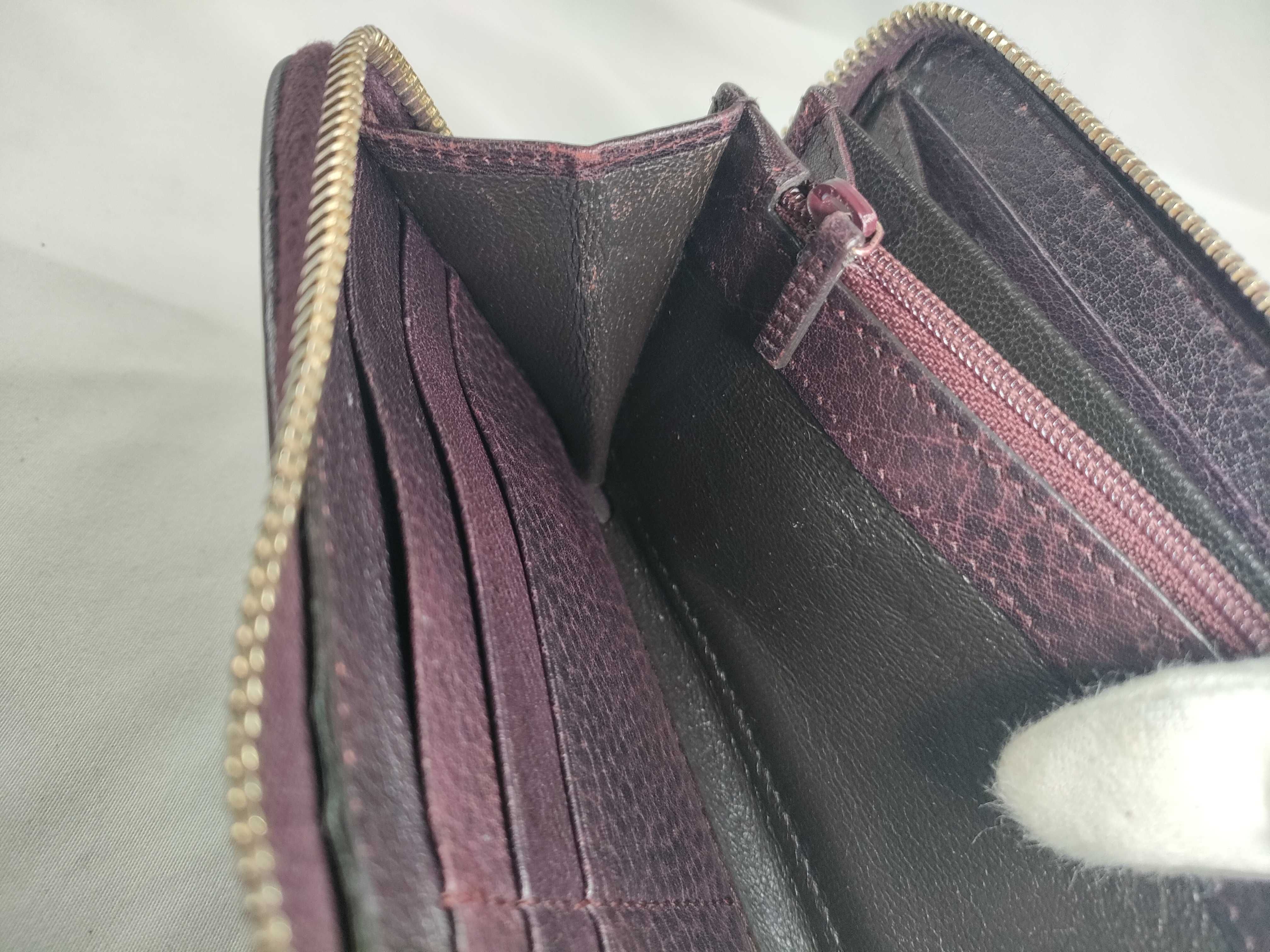 【/Gucci】 224253 Diamante Round Zip Long Wallet Canvas/Leather Beige/Bordeaux Wallet — view 9