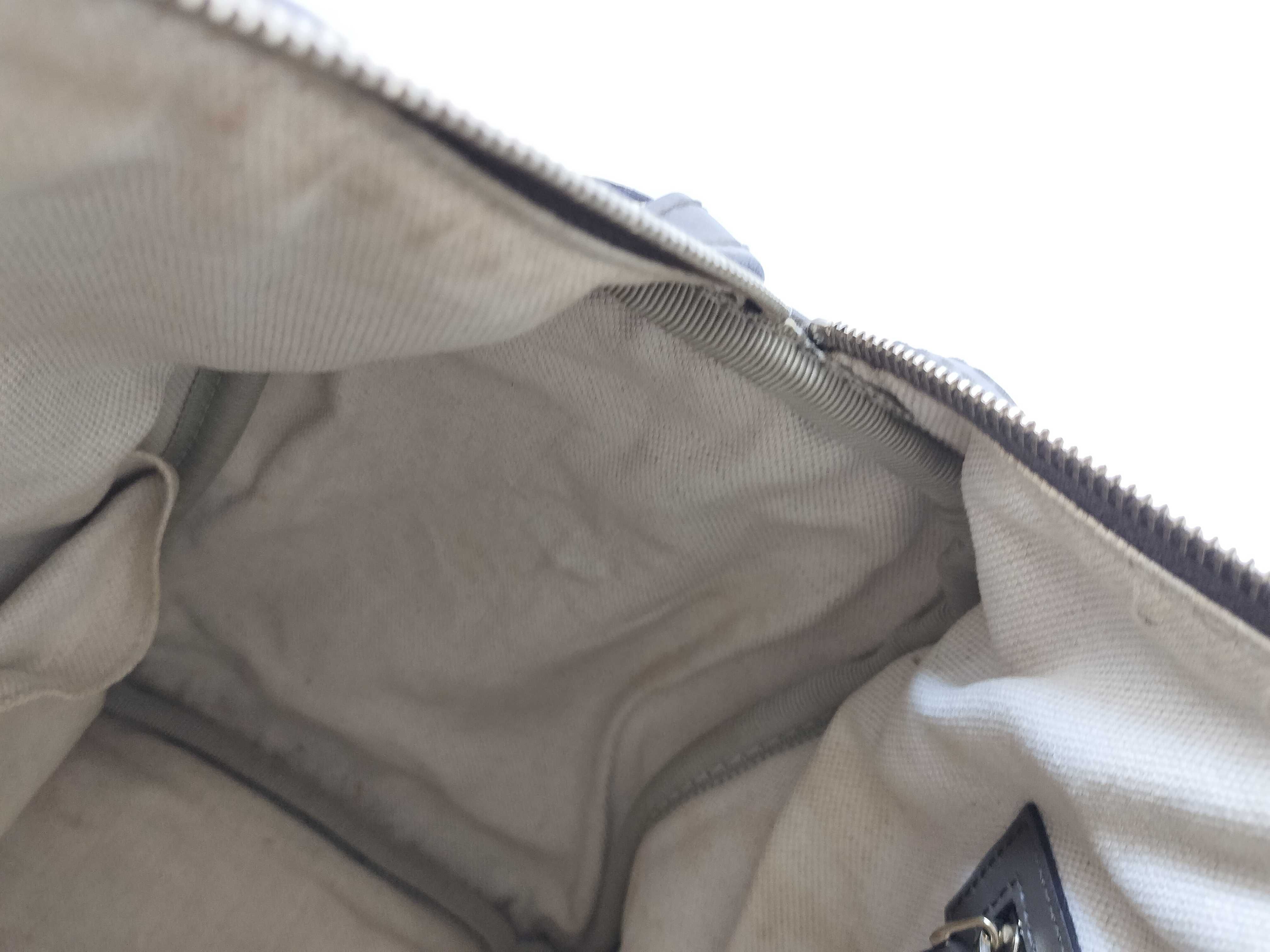 GG Canvas Grey and Red Canvas GG Monogram Boston Bag with Long Shoulder Strap (Handbag) — view 14