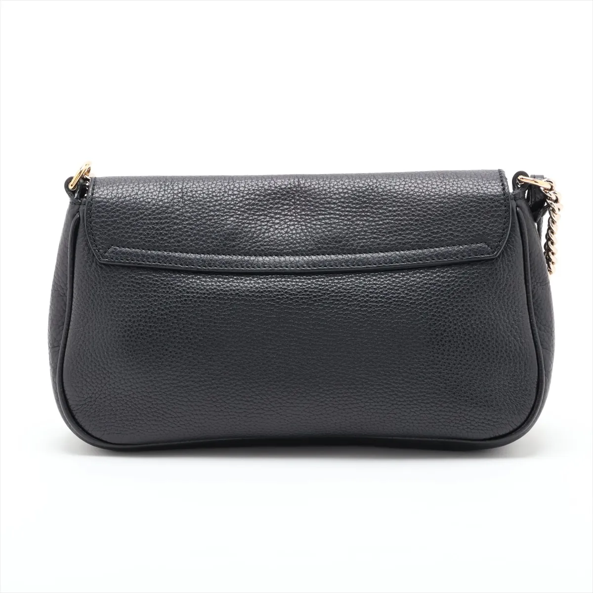 Soho 336752 Leather Chain Shoulder Bag, Black, Tag Missing — view 2