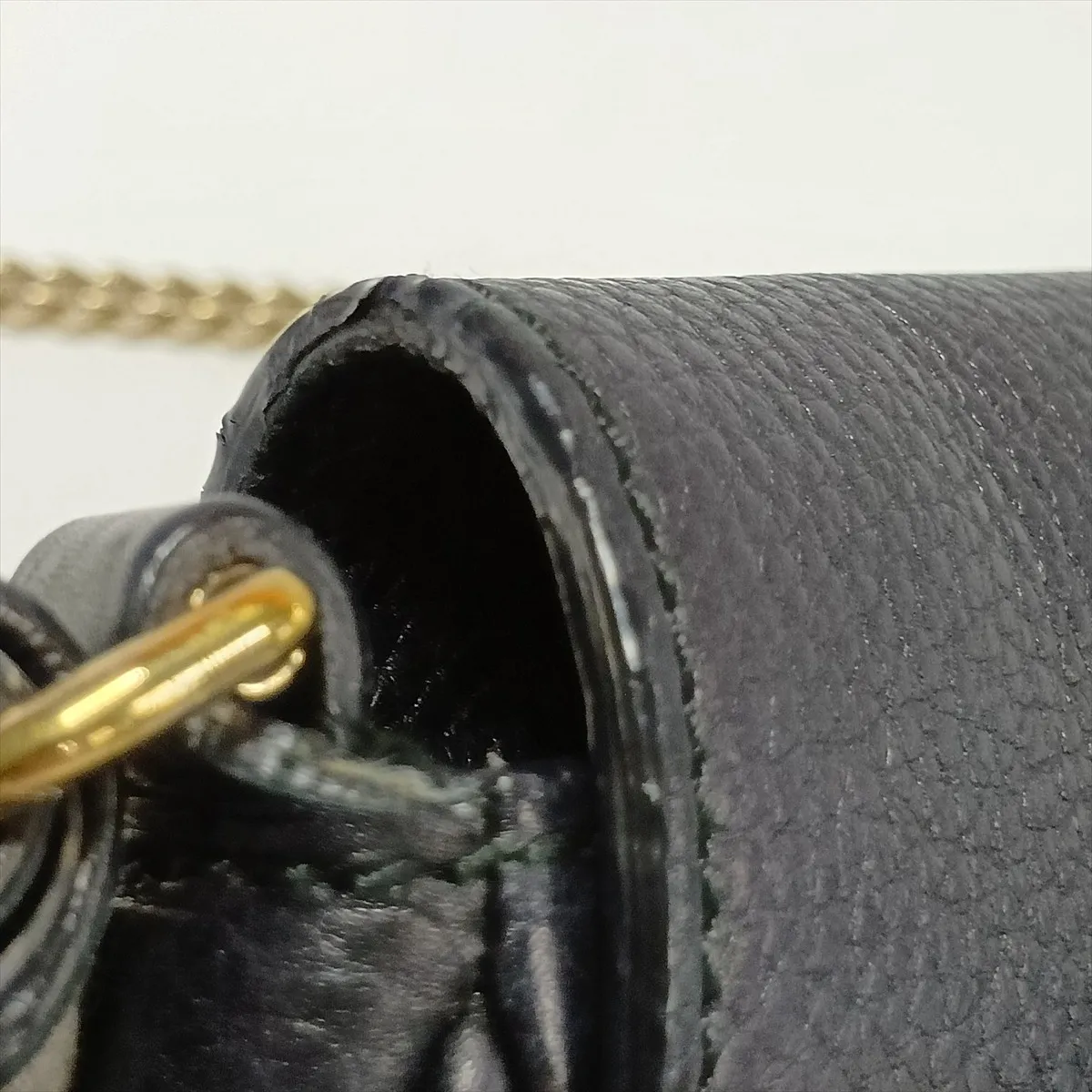 Soho 336752 Leather Chain Shoulder Bag, Black, Tag Missing — view 15