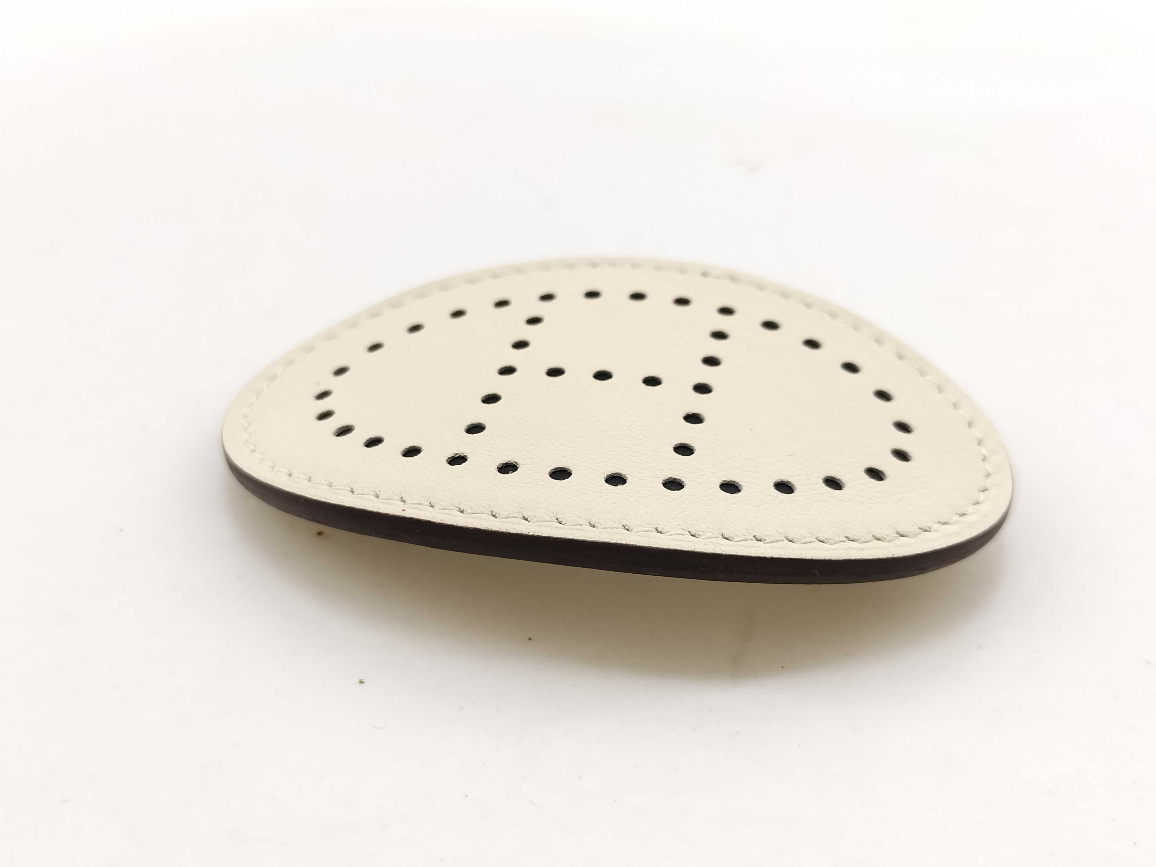 Evelyne Leather Barrette, Nata x Silver Hardware, Hermes Hair Accessory — view 3
