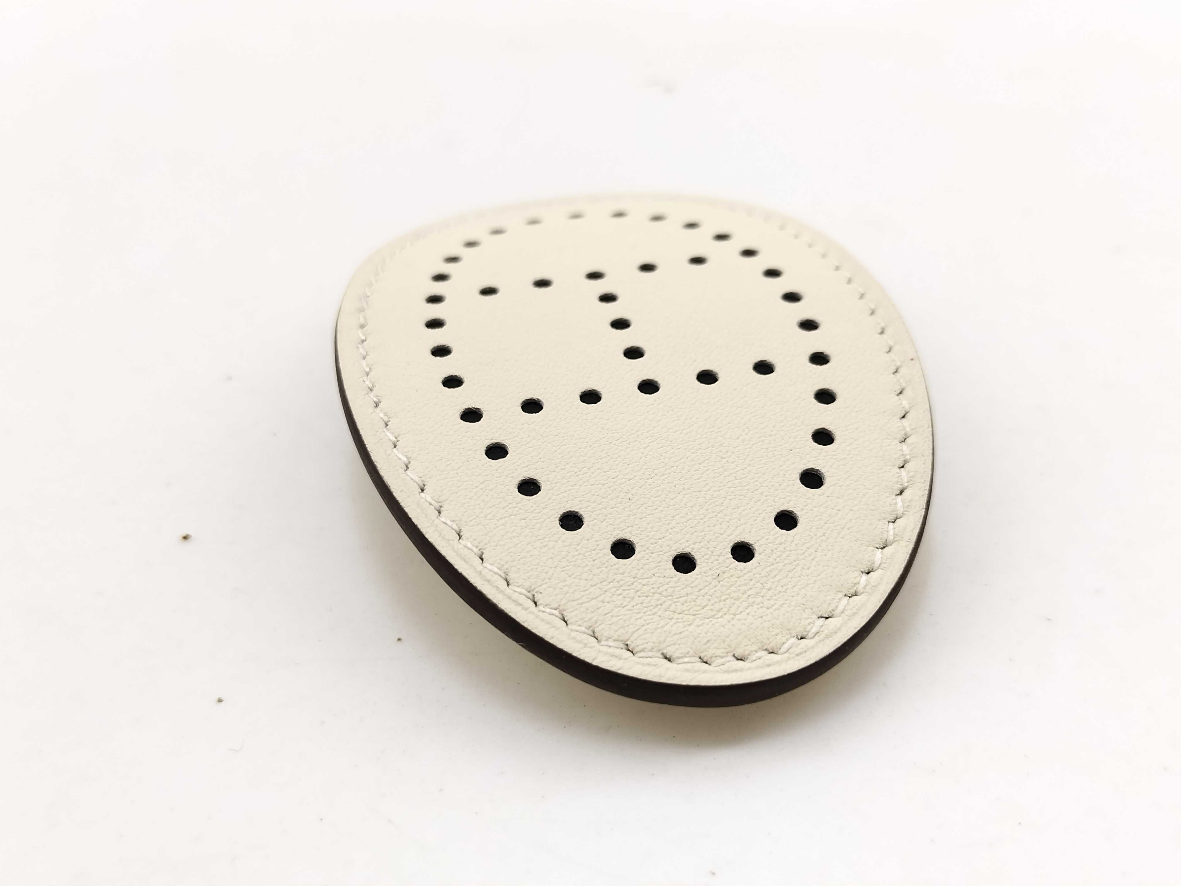 Evelyne Leather Barrette, Nata x Silver Hardware, Hermes Hair Accessory — view 4